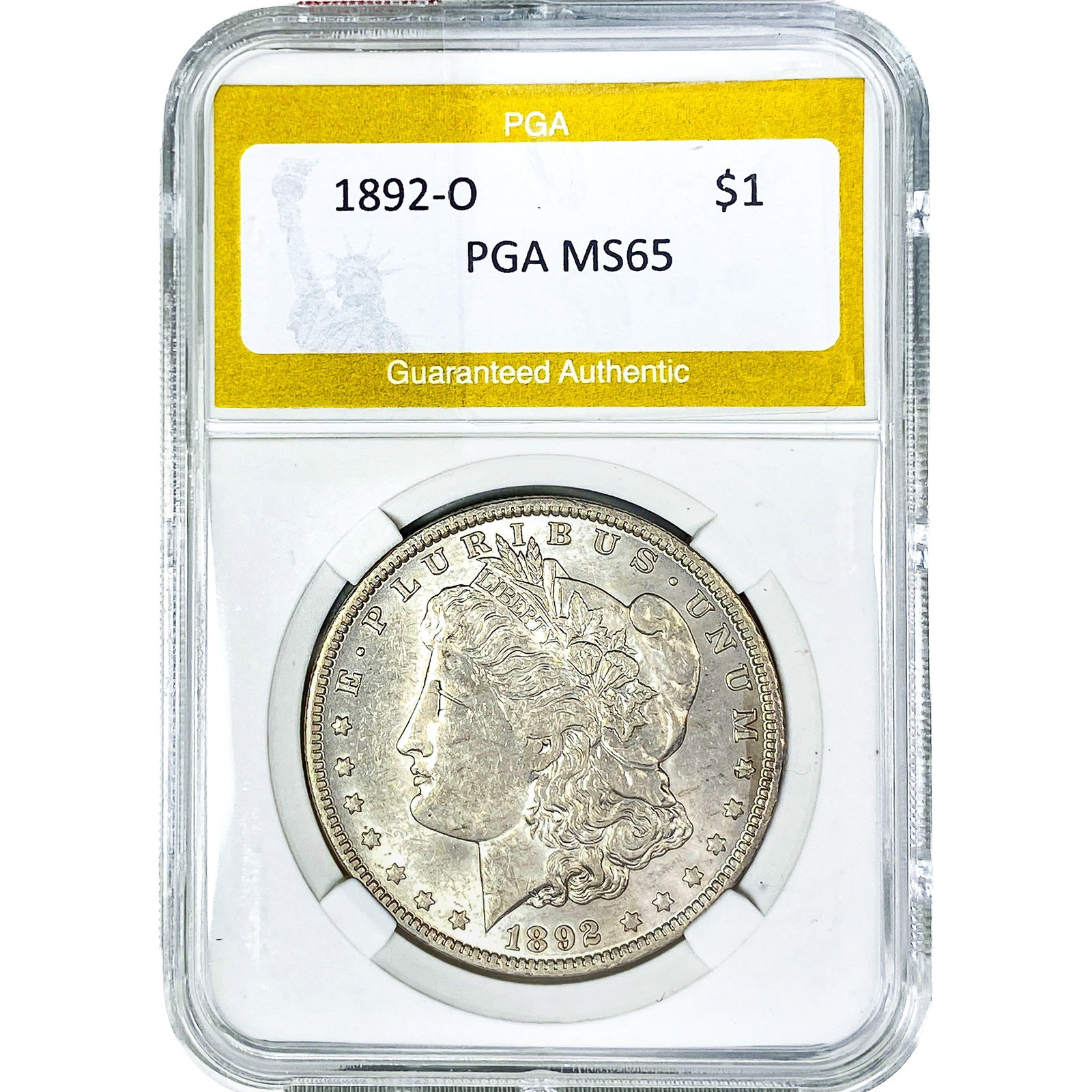1892-O Morgan Silver Dollar PGA MS65: 1892-O Morgan Silver Dollar PGA MS65