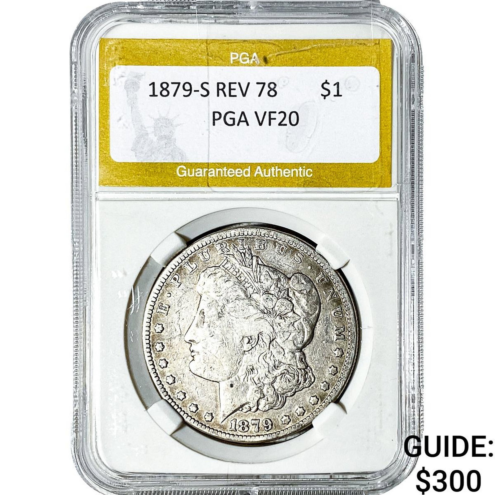 1879-S Morgan Silver Dollar PGA VF20: 1879-S Morgan Silver Dollar PGA VF20