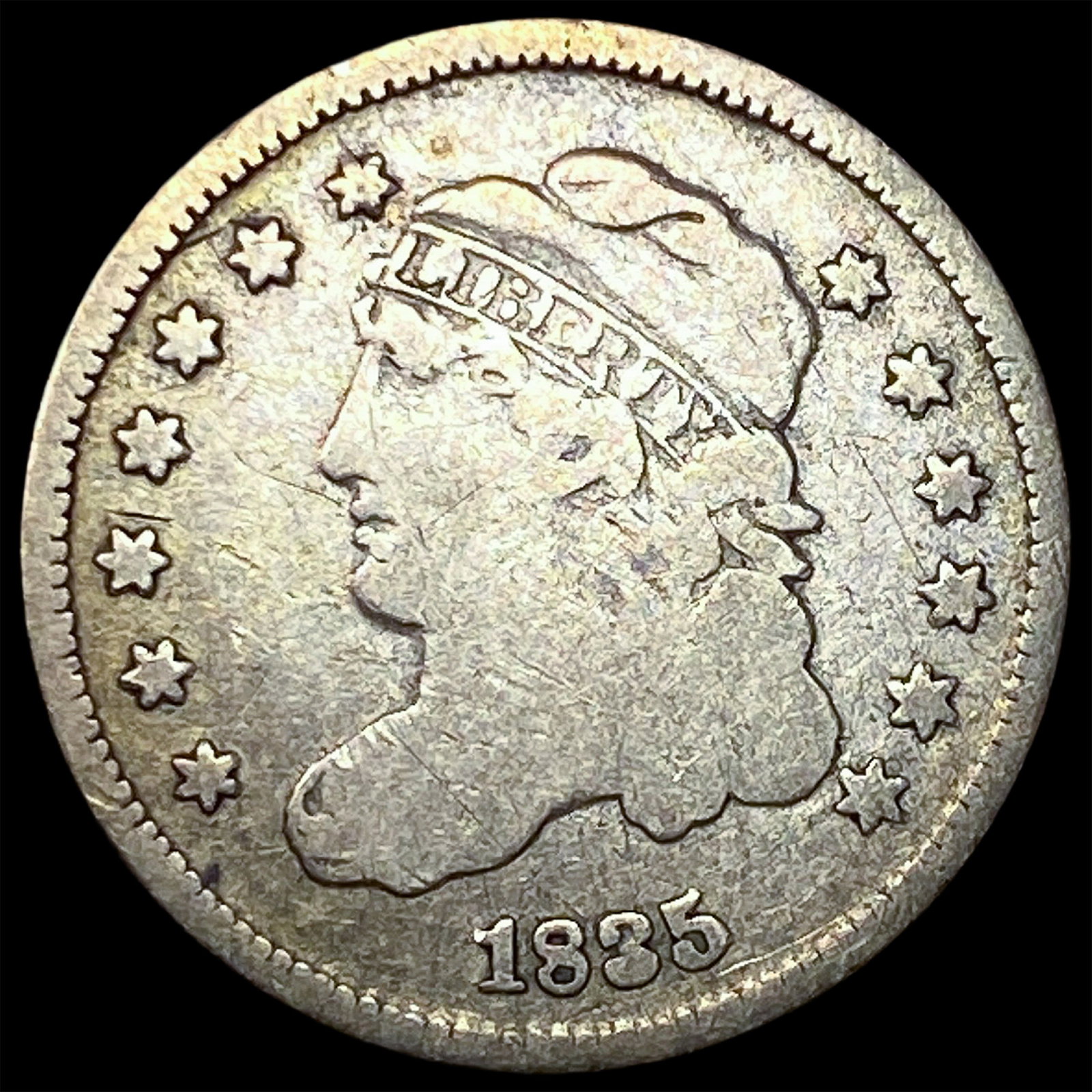 1835 Capped Bust Half Dime NICELY CIRCULATED: 1835 Capped Bust Half Dime NICELY CIRCULATED