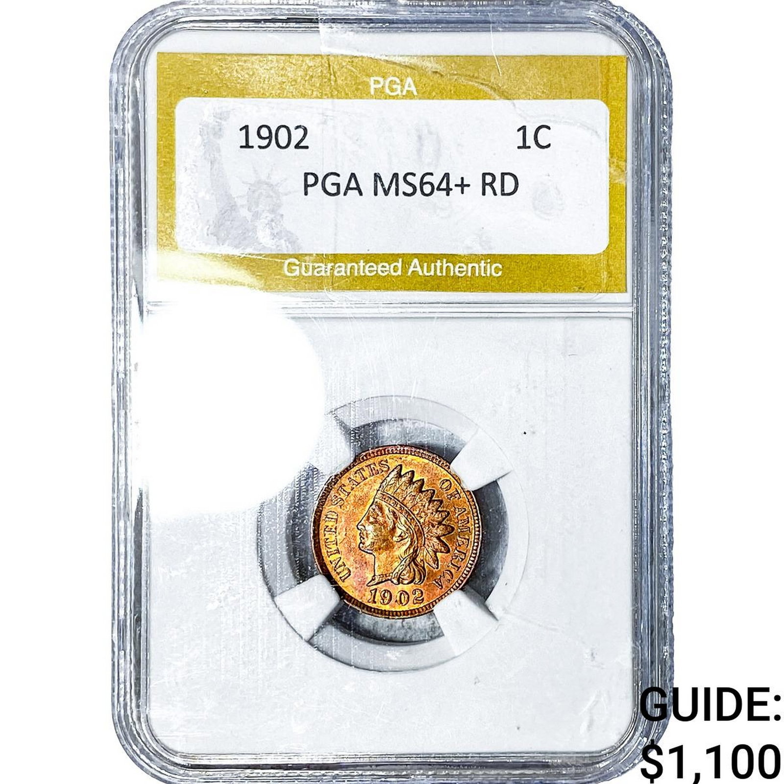 1902 Indian Head Cent PGA MS64+ RD (1 of 2)