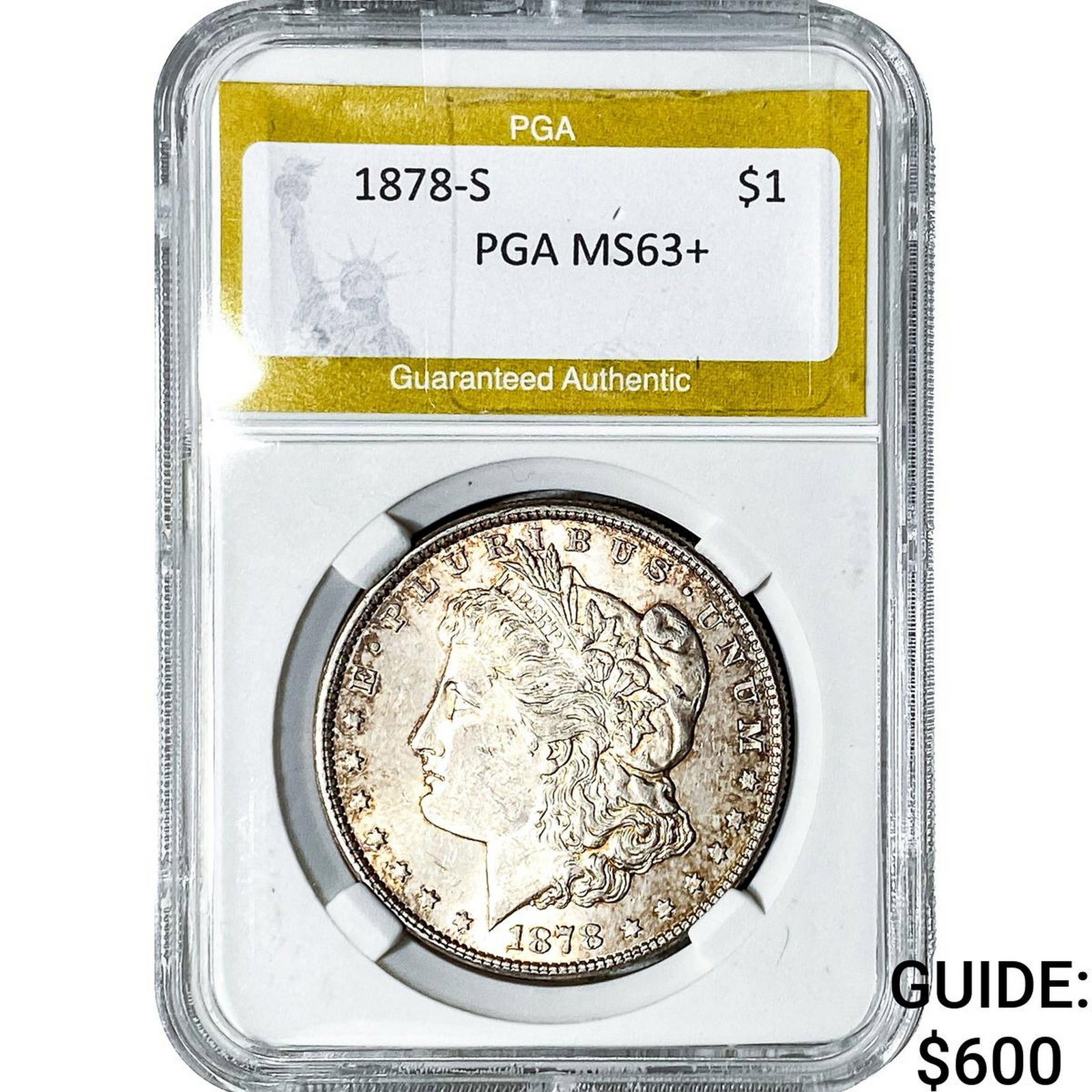 1878-S Morgan Silver Dollar PGA MS63+ (1 of 2)