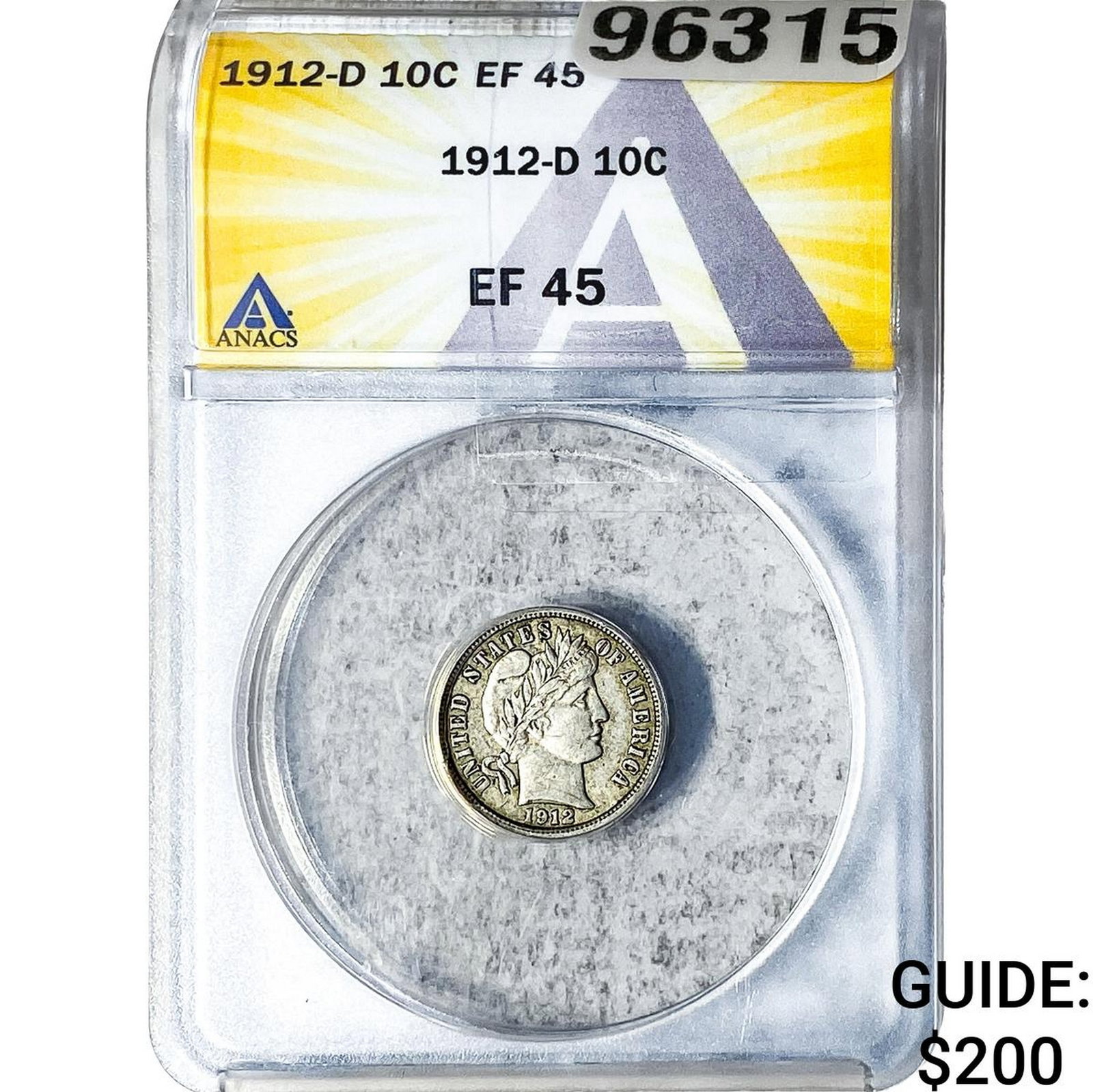 1912-D Barber Dime ANACS EF45 (1 of 2)