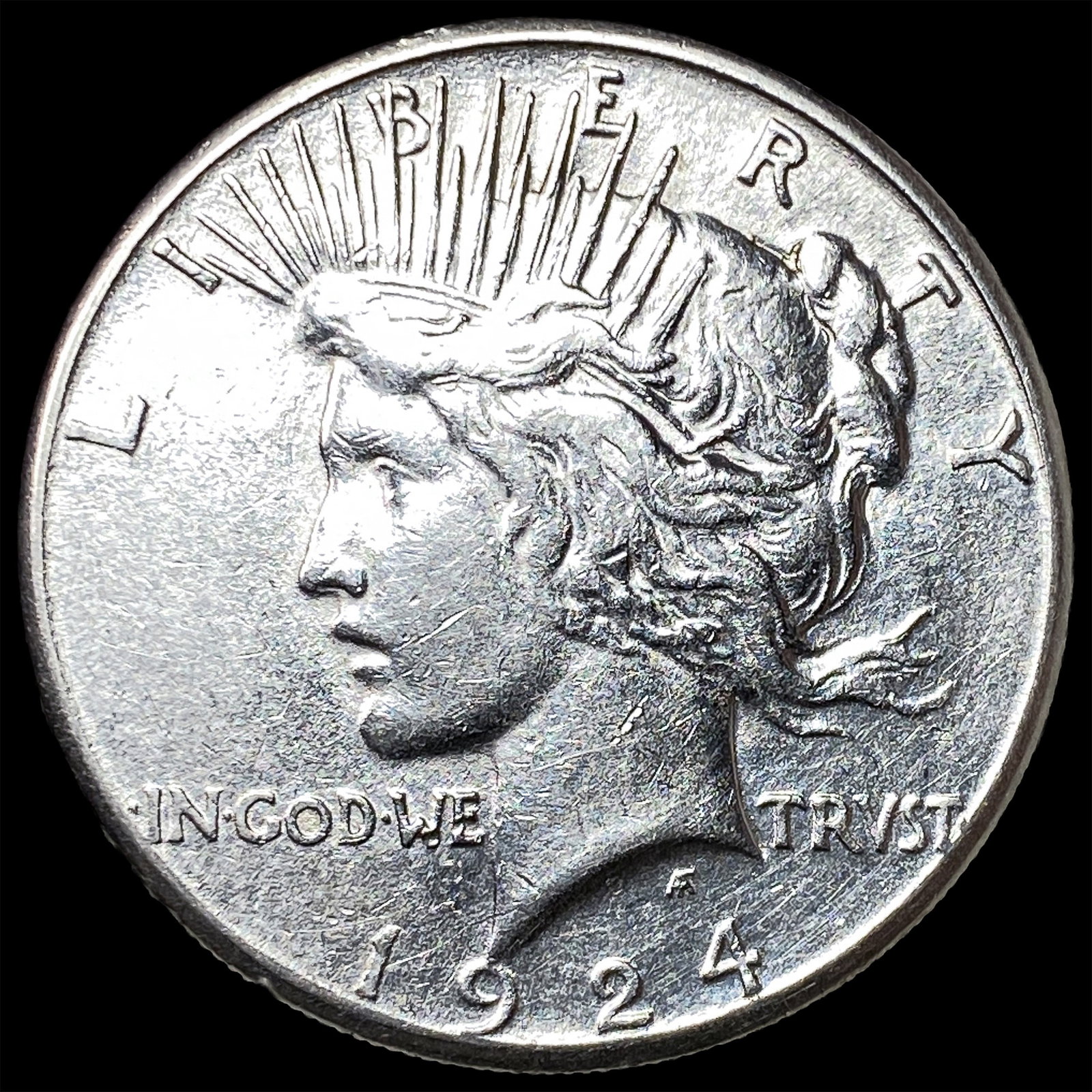 1924-S Silver Peace Dollar CHOICE AU (1 of 2)