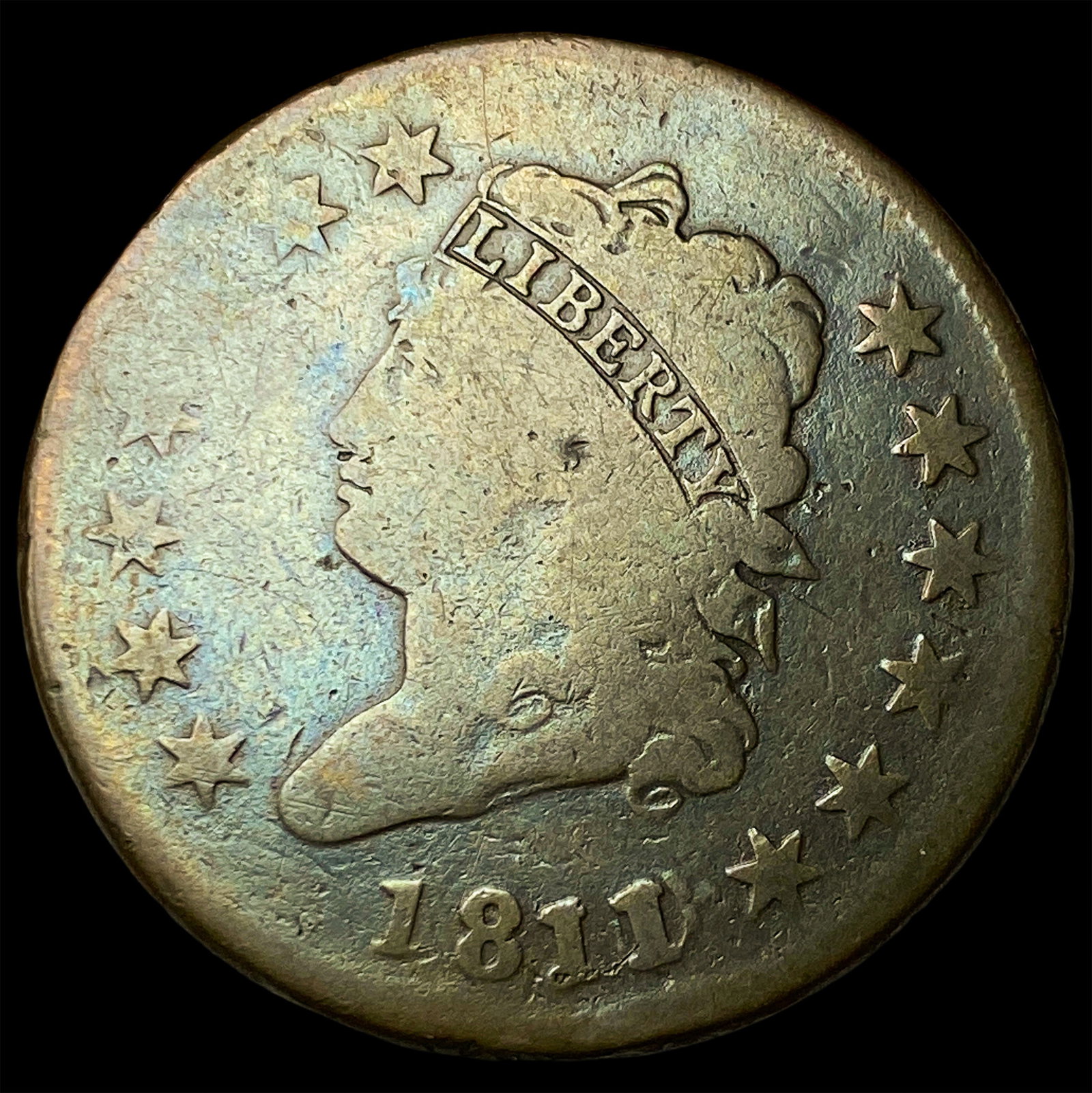1811 Classic Head Large Cent NICELY CIRCULATED: 1811 Classic Head Large Cent NICELY CIRCULATED