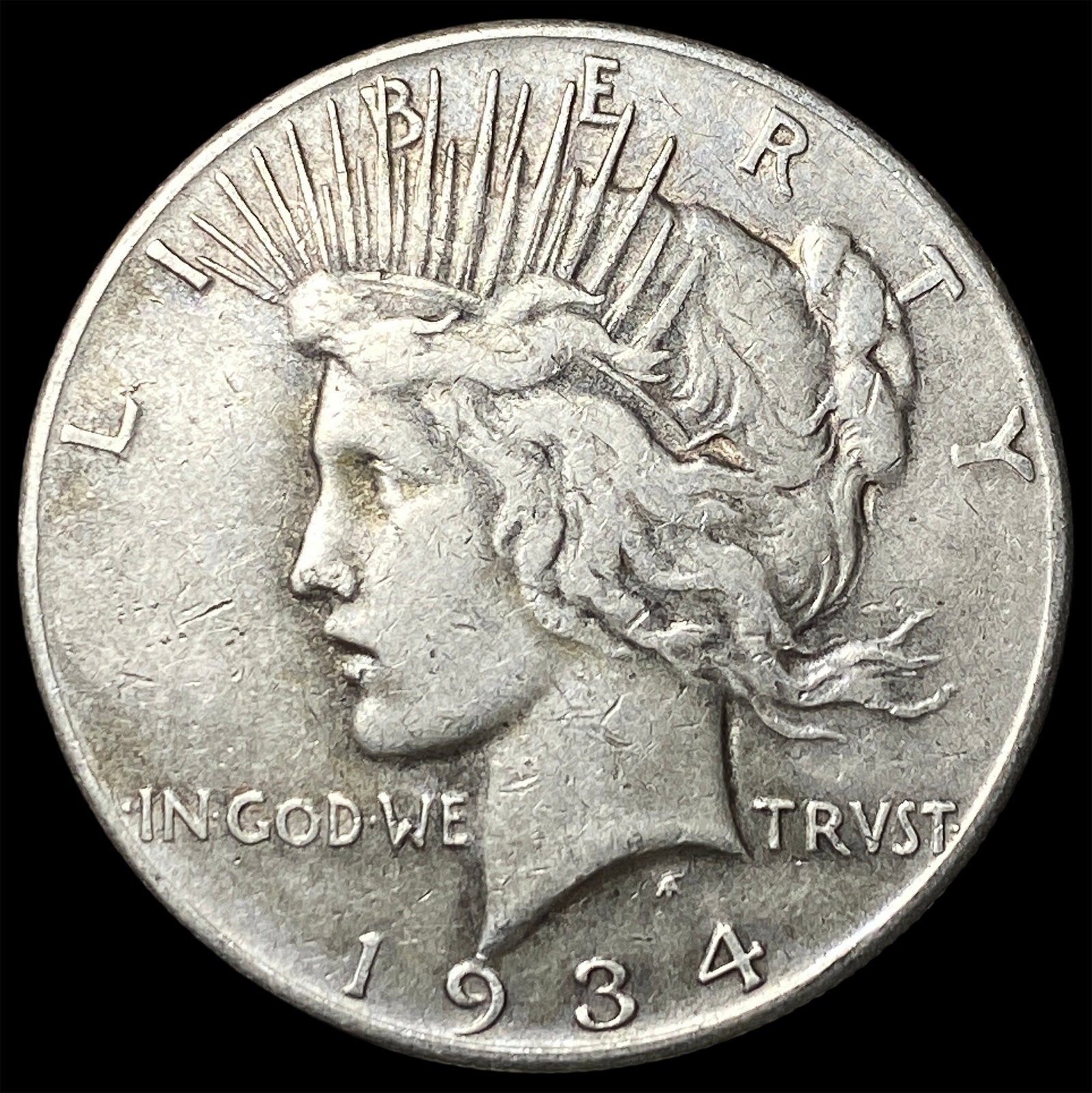 1934-S Silver Peace Dollar CLOSELY UNCIRCULATED: 1934-S Silver Peace Dollar CLOSELY UNCIRCULATED
