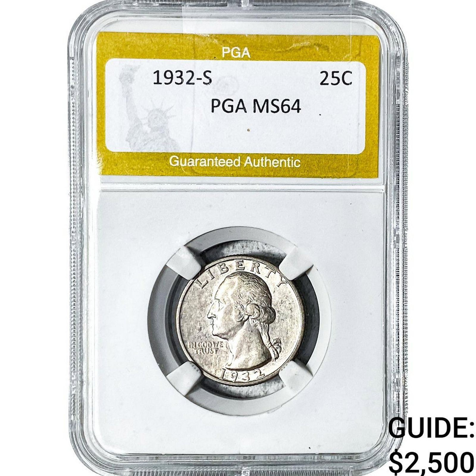 1932-S Washington Silver Quarter PGA MS64 (1 of 2)