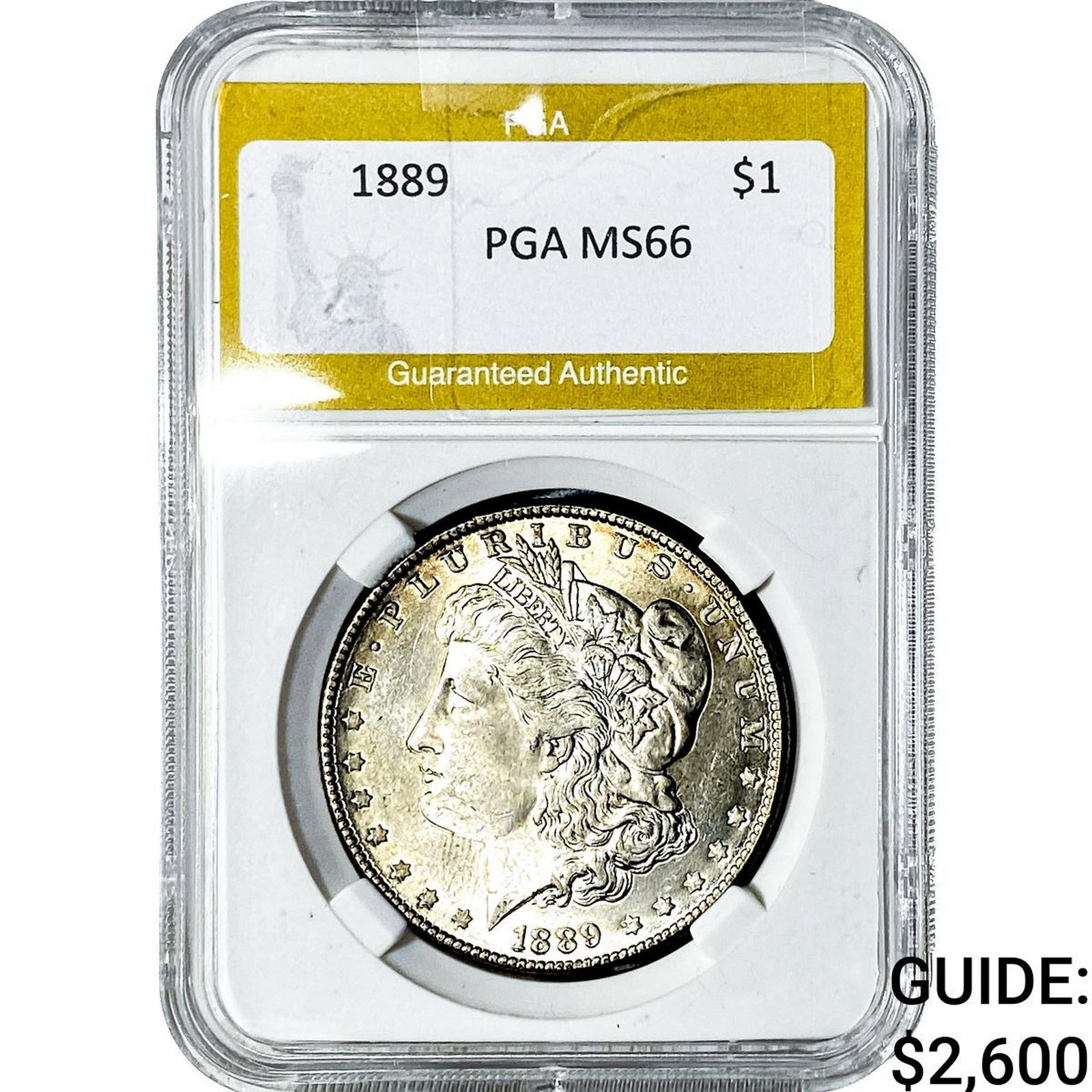 1889 Morgan Silver Dollar PGA MS66: 1889 Morgan Silver Dollar PGA MS66