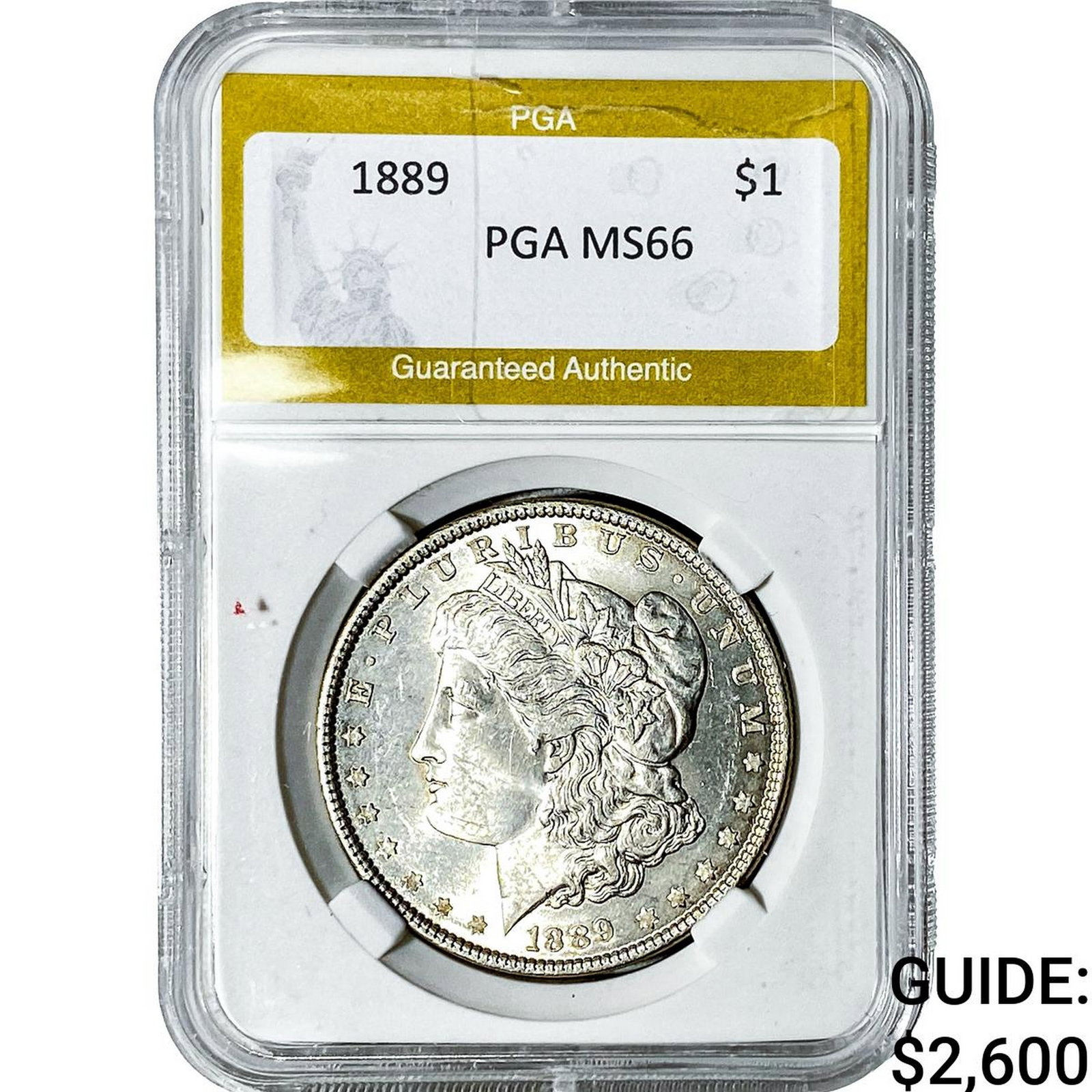 1889 Morgan Silver Dollar PGA MS66: 1889 Morgan Silver Dollar PGA MS66