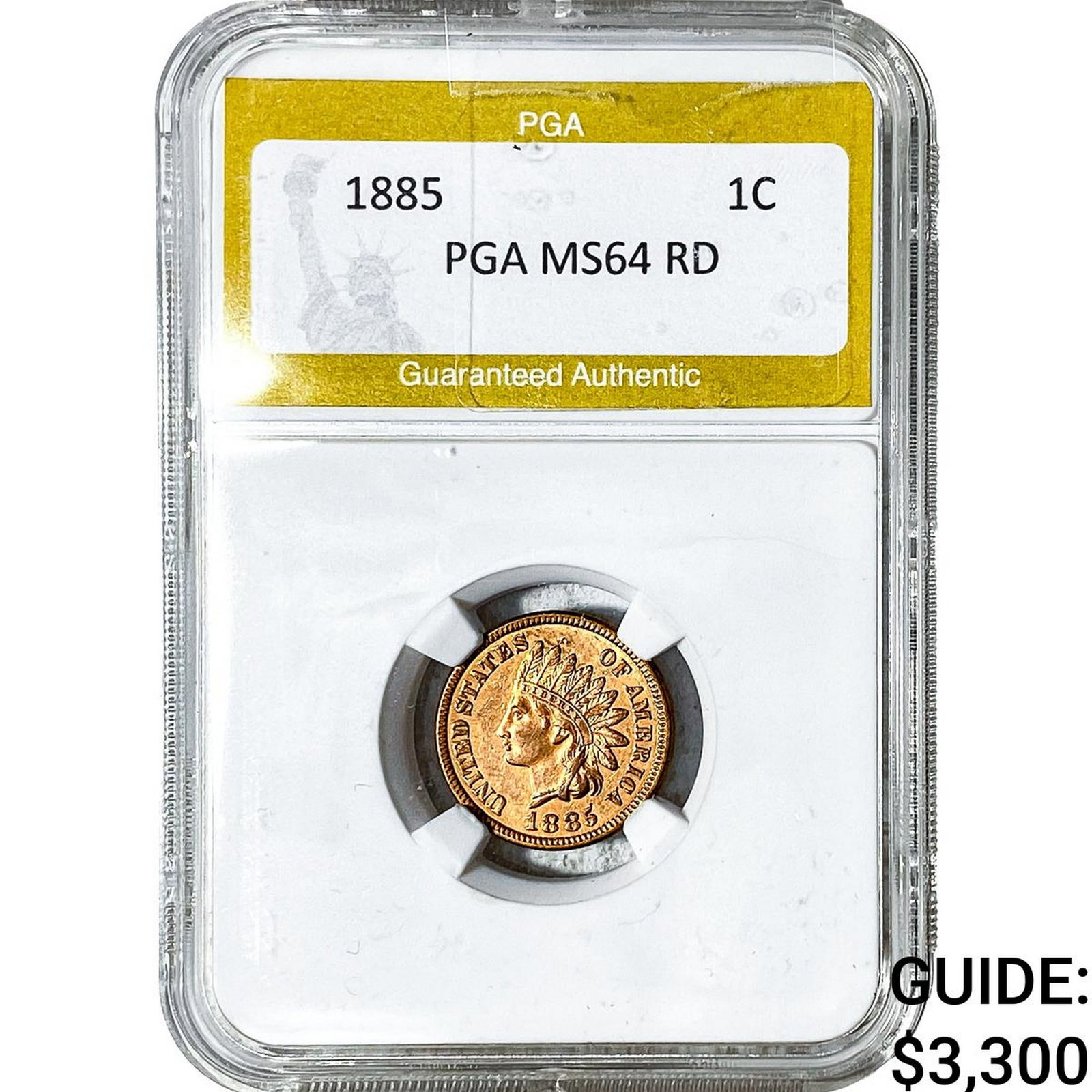 1885 Indian Head Cent PGA MS64 RD (1 of 2)