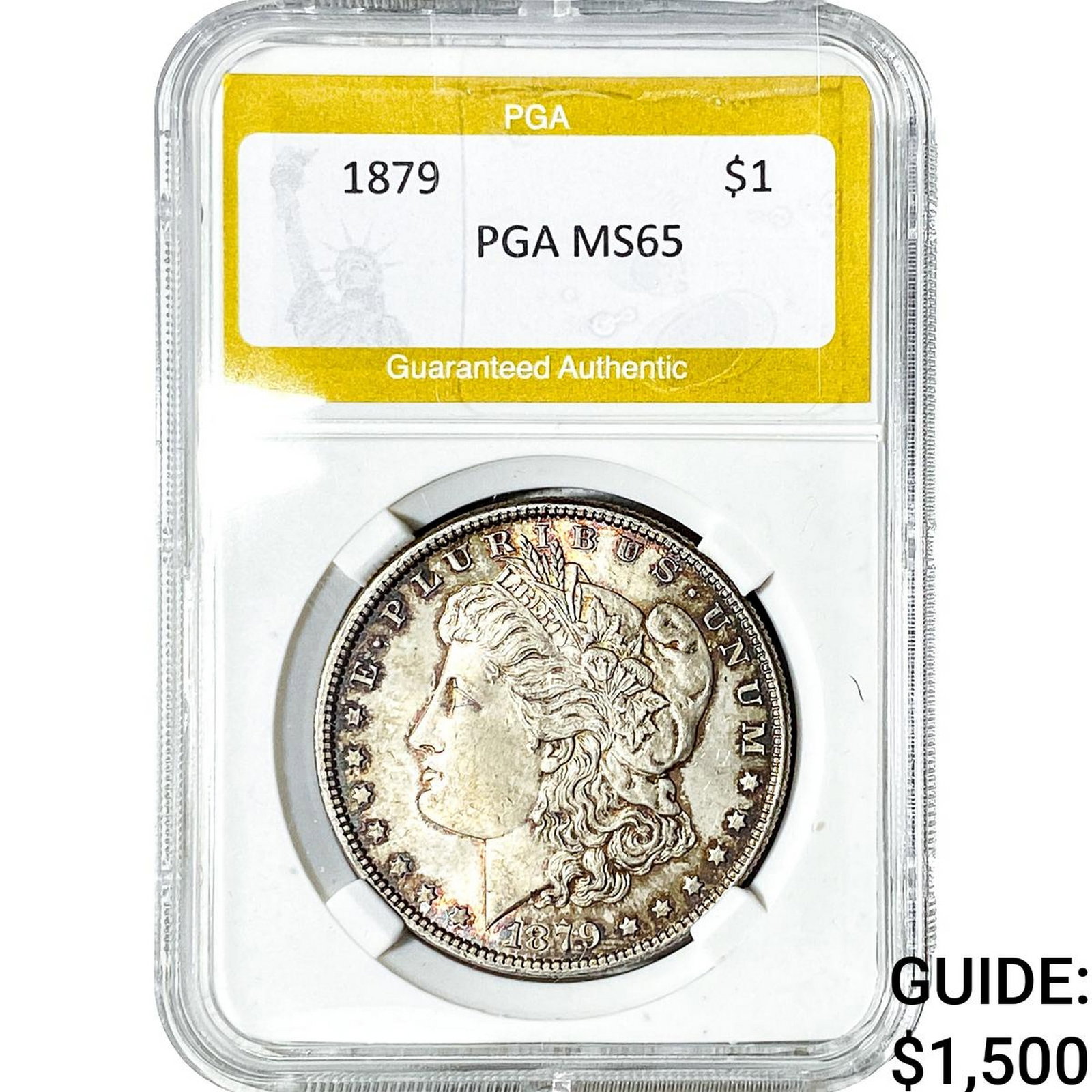 1879 Morgan Silver Dollar PGA MS65: 1879 Morgan Silver Dollar PGA MS65