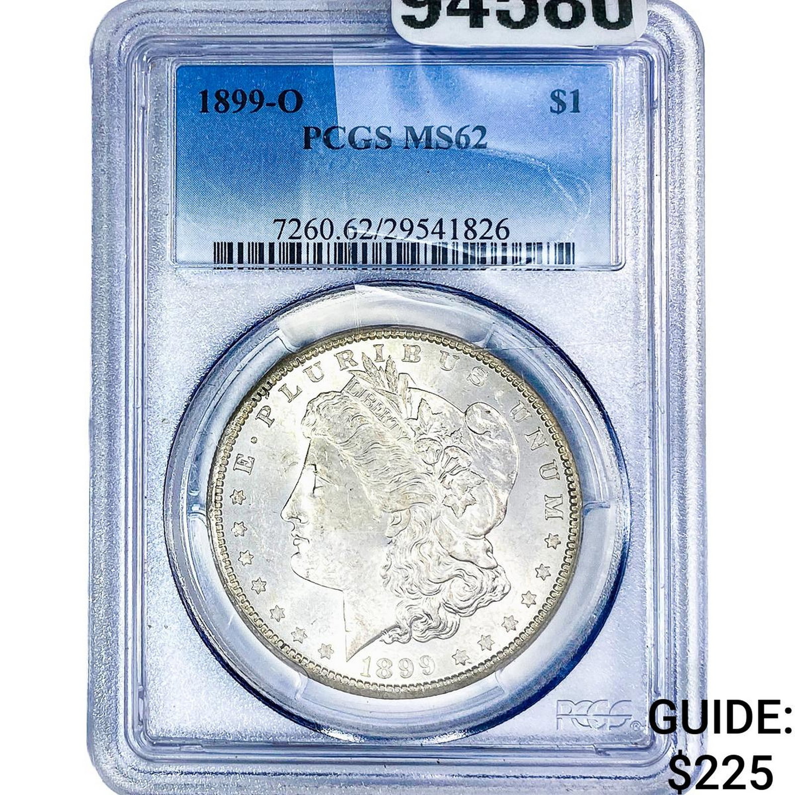 1899-O Morgan Silver Dollar PCGS MS62: 1899-O Morgan Silver Dollar PCGS MS62