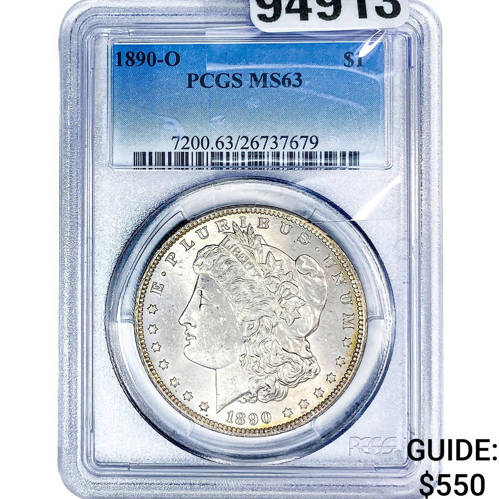 1890-O Morgan Silver Dollar PCGS MS63 (1 of 2)