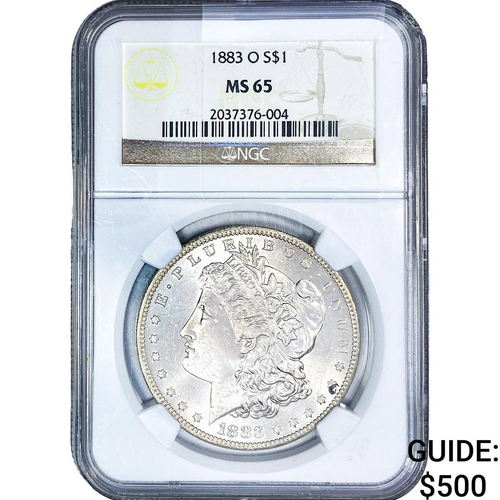 1883-O Morgan Silver Dollar NGC MS65: 1883-O Morgan Silver Dollar NGC MS65
