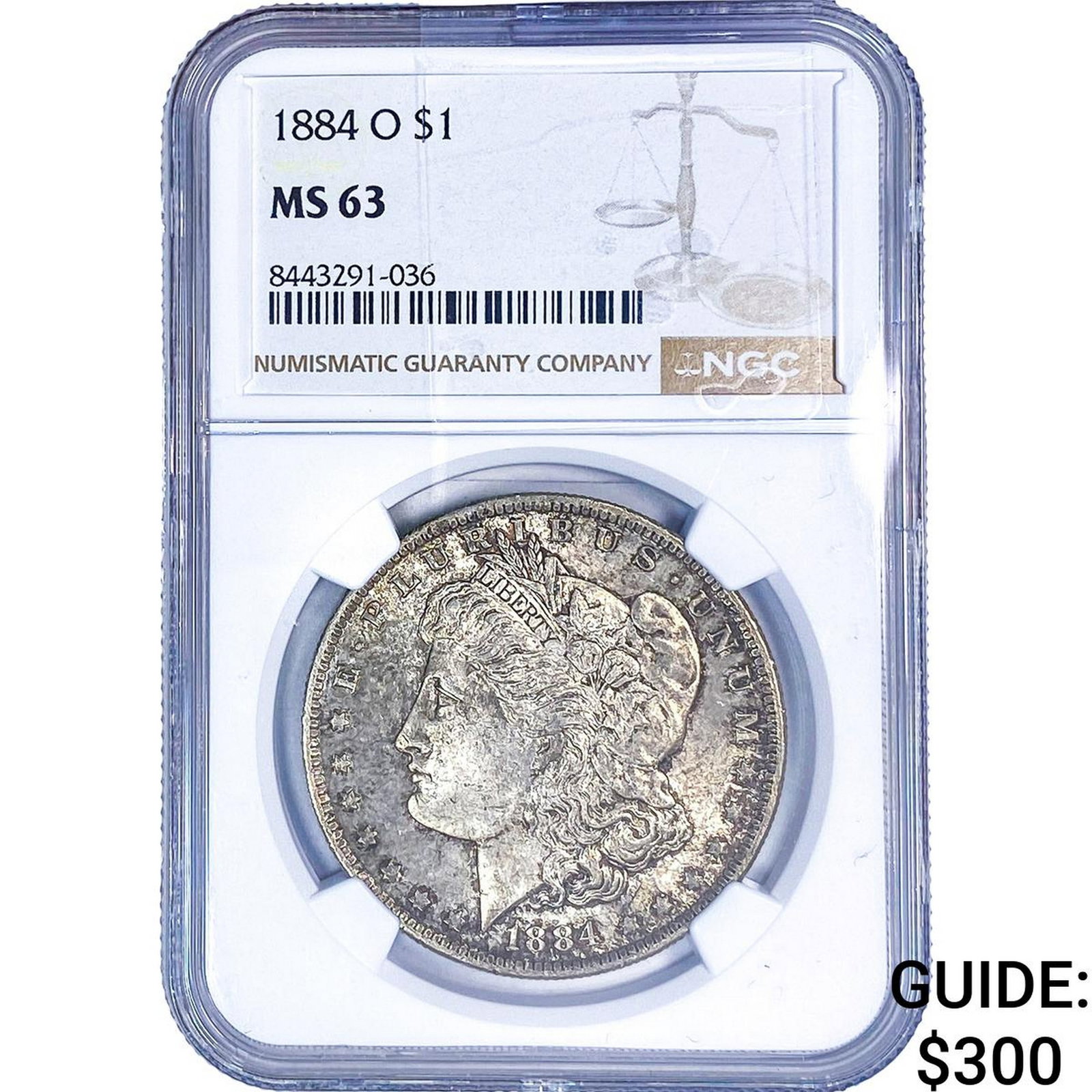 1884-O Morgan Silver Dollar NGC MS63: 1884-O Morgan Silver Dollar NGC MS63