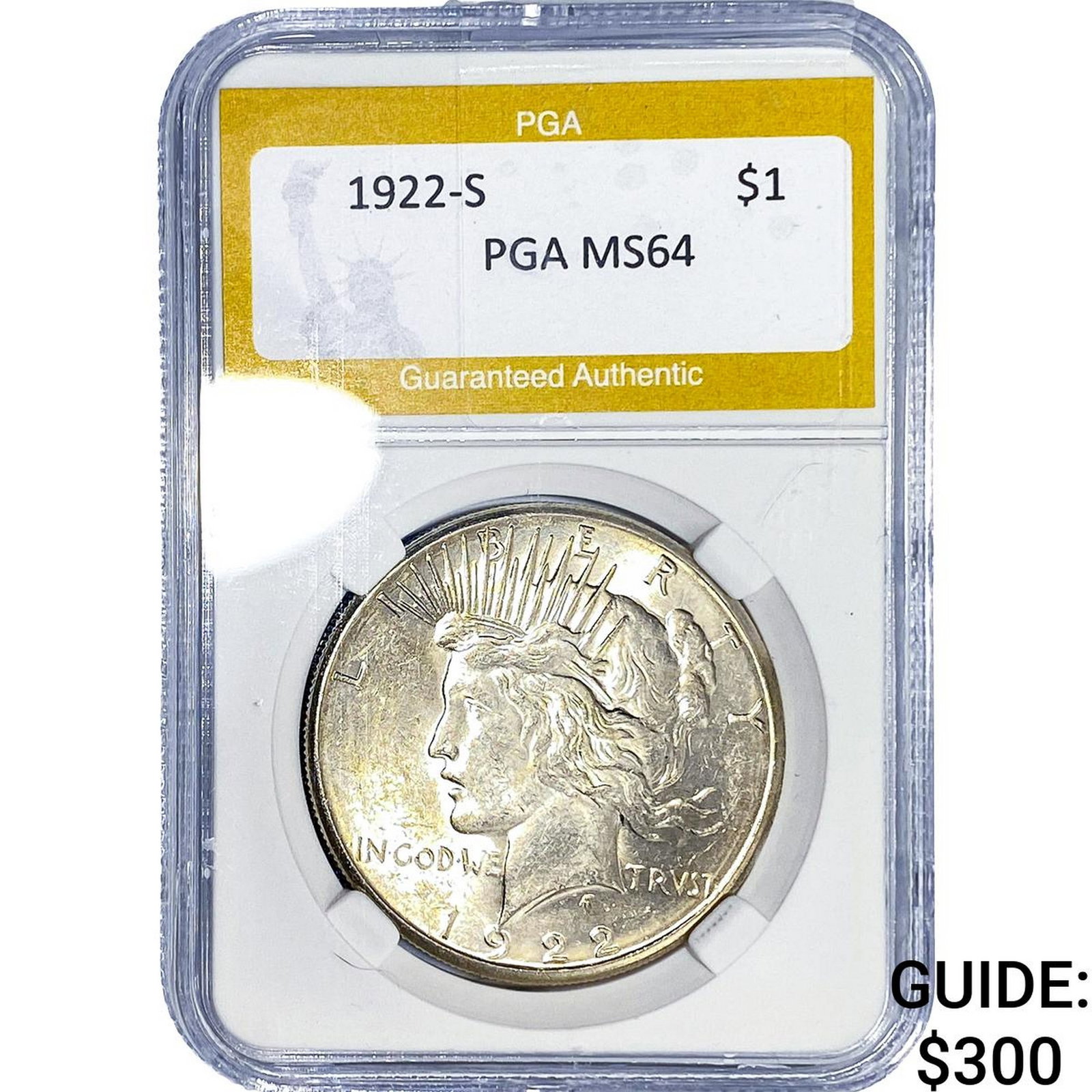 1922-S Silver Peace Dollar PGA MS64 (1 of 2)