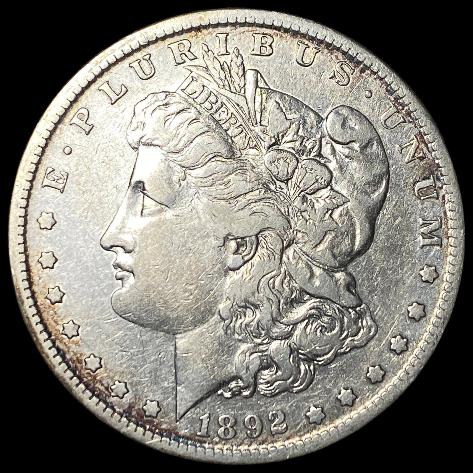 1892-S Silver Morgan Dollar NEARLY UNCIRCULATED: 1892-S Silver Morgan Dollar NEARLY UNCIRCULATED