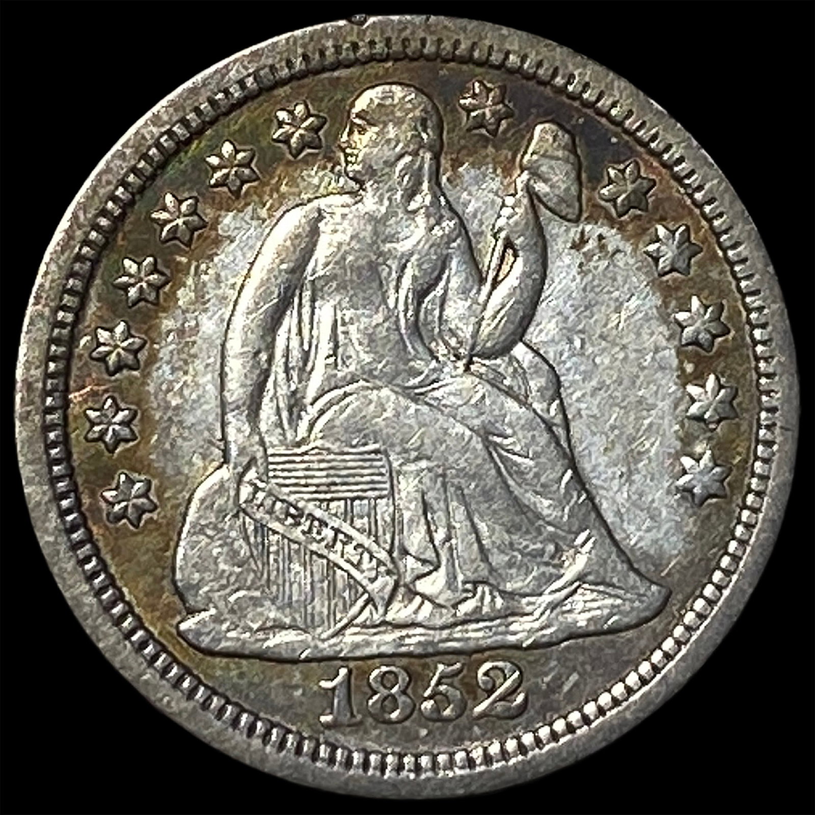 1852 Seated Liberty Dime NEARLY UNCIRCULATED: 1852 Seated Liberty Dime NEARLY UNCIRCULATED