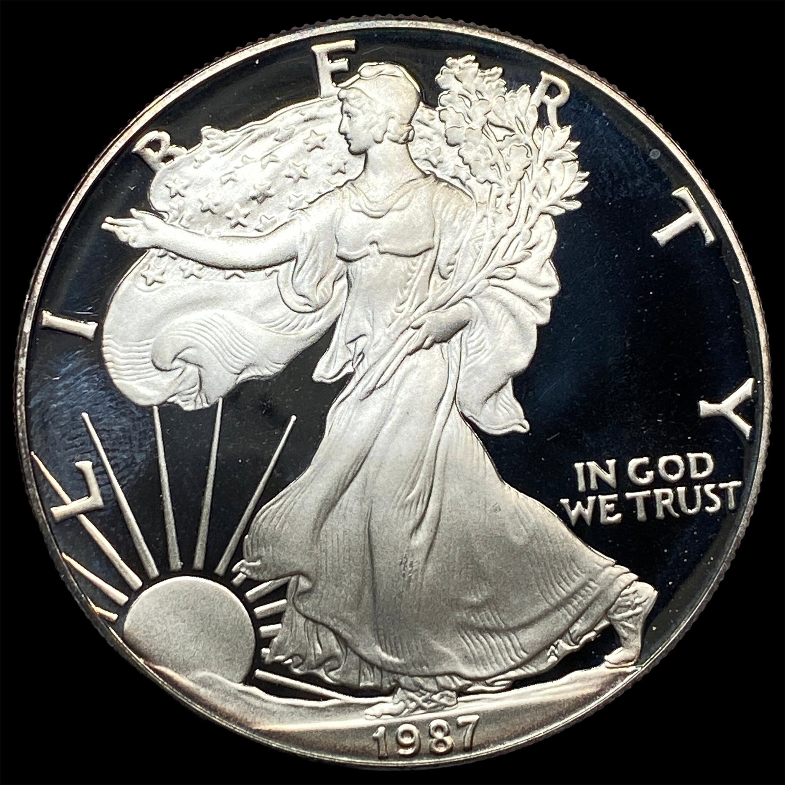 1987-S Silver American Eagle Proof $1 GEM PROOF (1 of 2)
