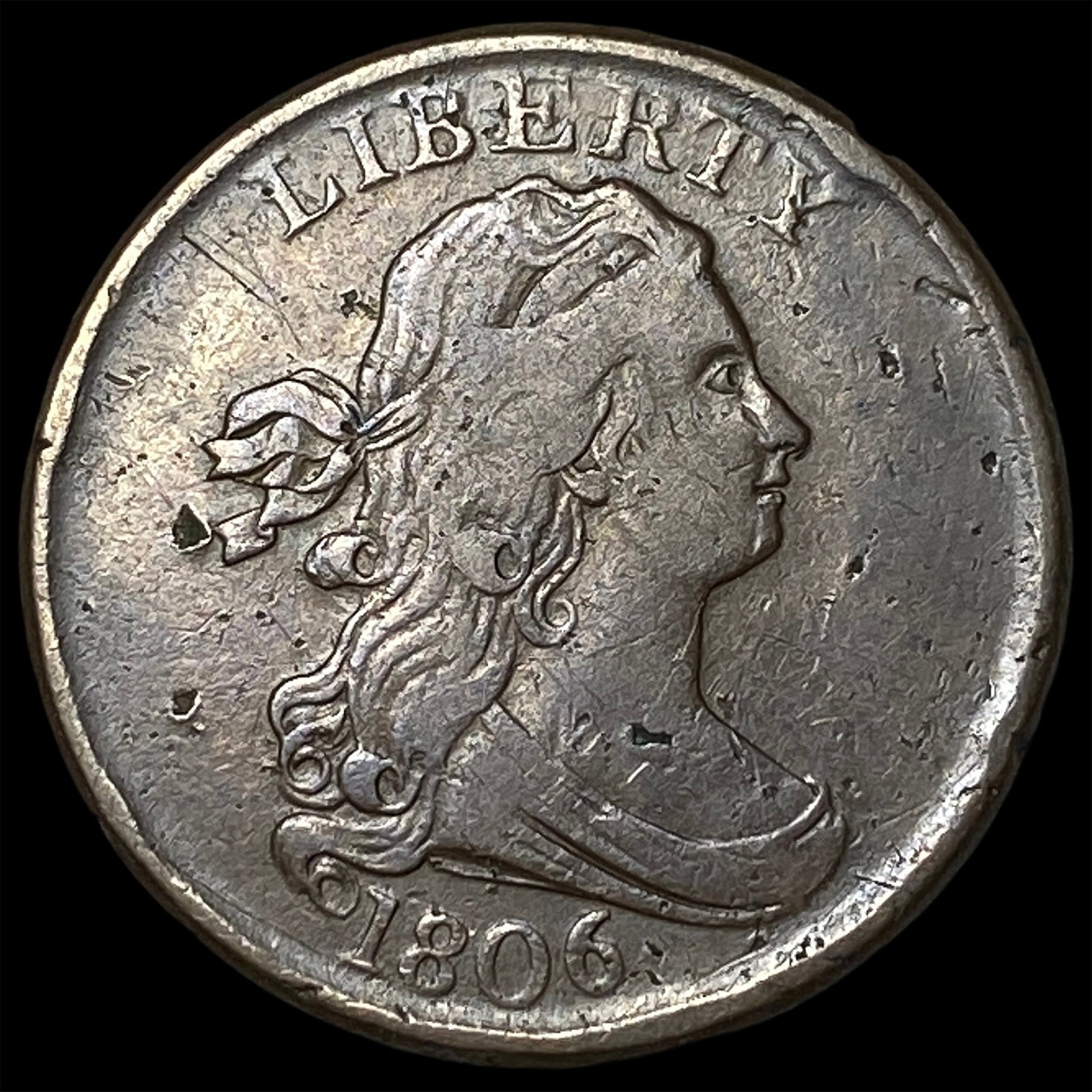 1806 Draped Bust Half Cent CLOSELY UNCIRCULATED (1 of 2)