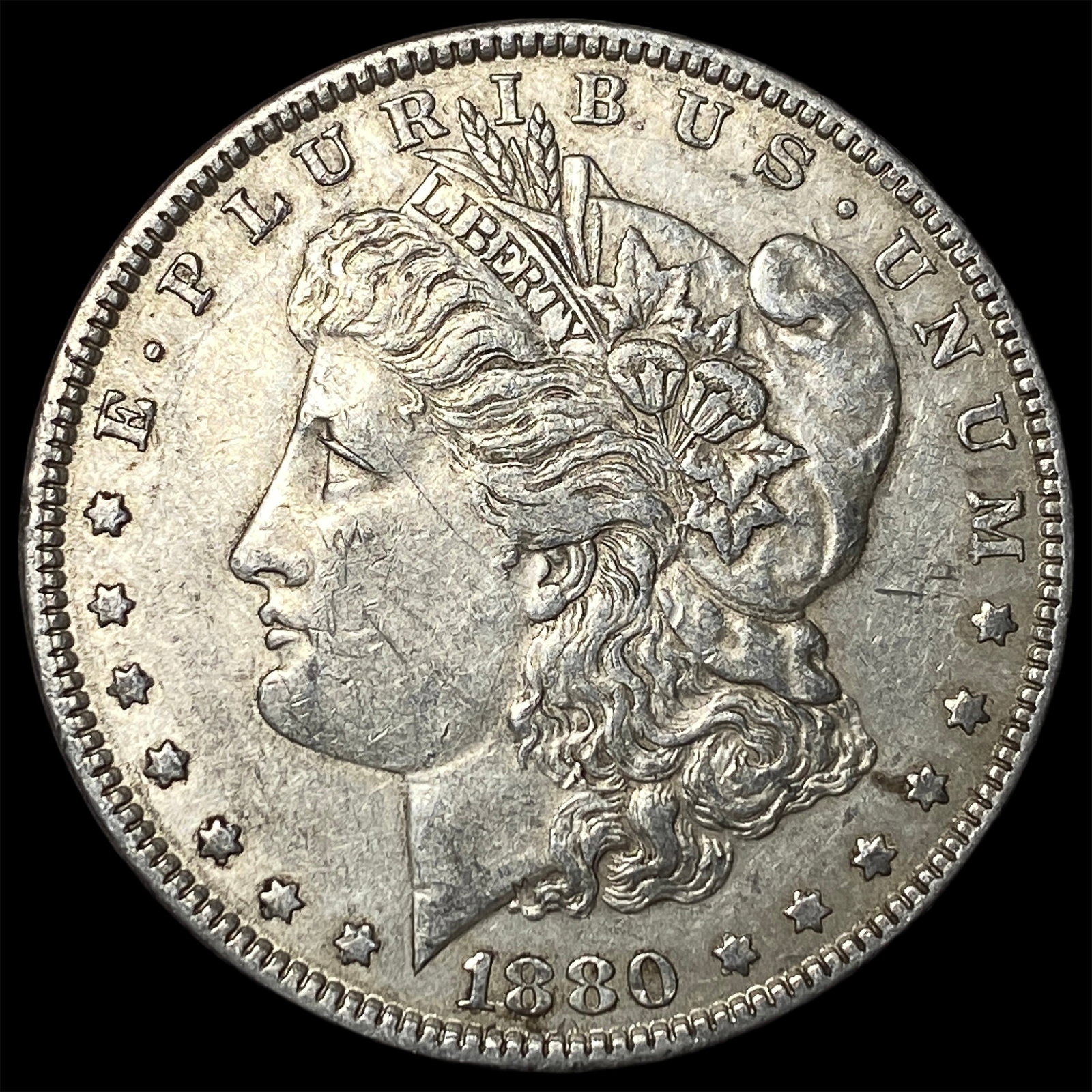 1880-S Silver Morgan Dollar NEARLY UNCIRCULATED: 1880-S Silver Morgan Dollar NEARLY UNCIRCULATED