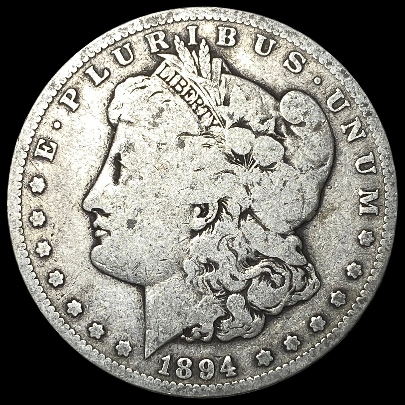 1894-S Silver Morgan Dollar NICELY CIRCULATED: 1894-S Silver Morgan Dollar NICELY CIRCULATED