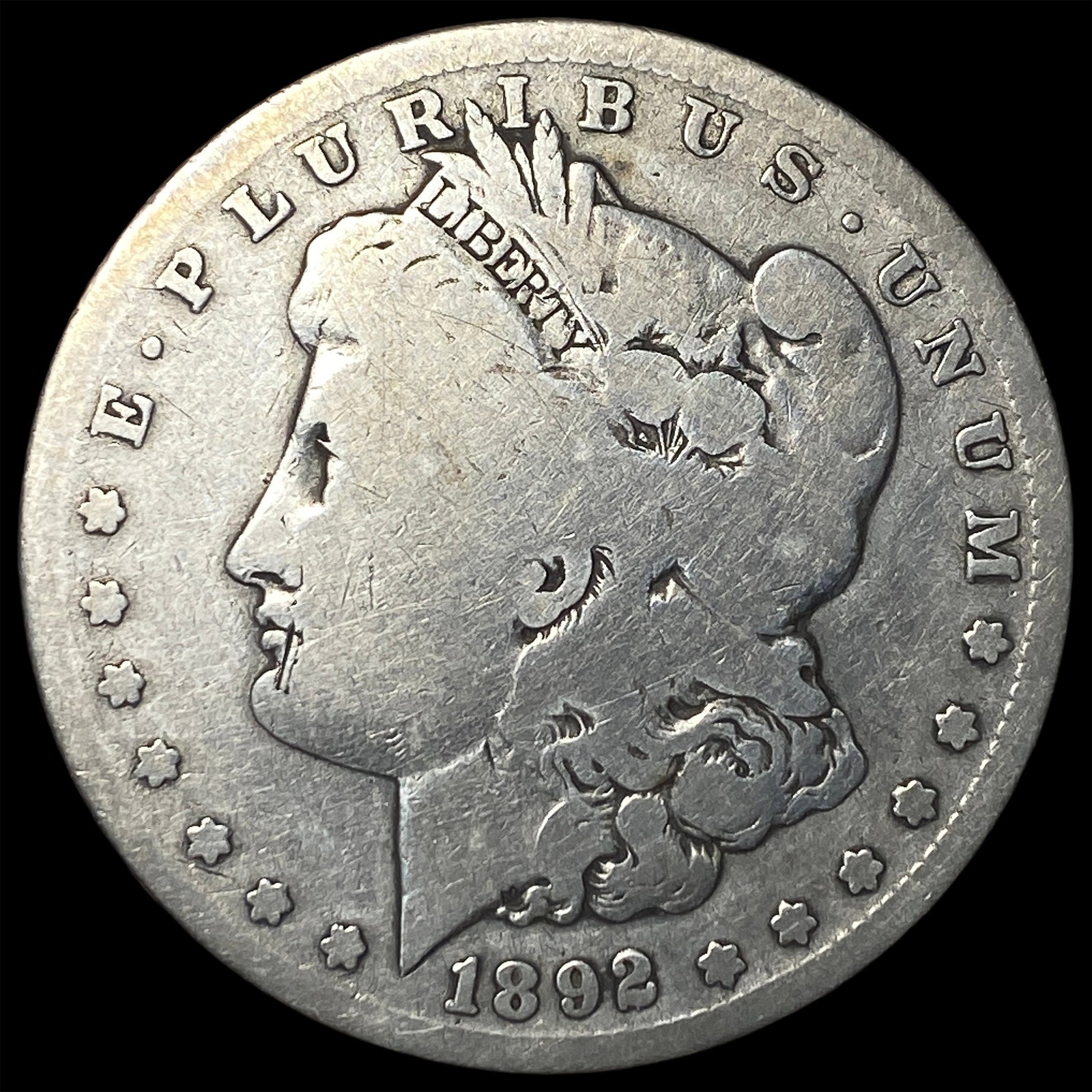 1892-S Silver Morgan Dollar NICELY CIRCULATED: 1892-S Silver Morgan Dollar NICELY CIRCULATED