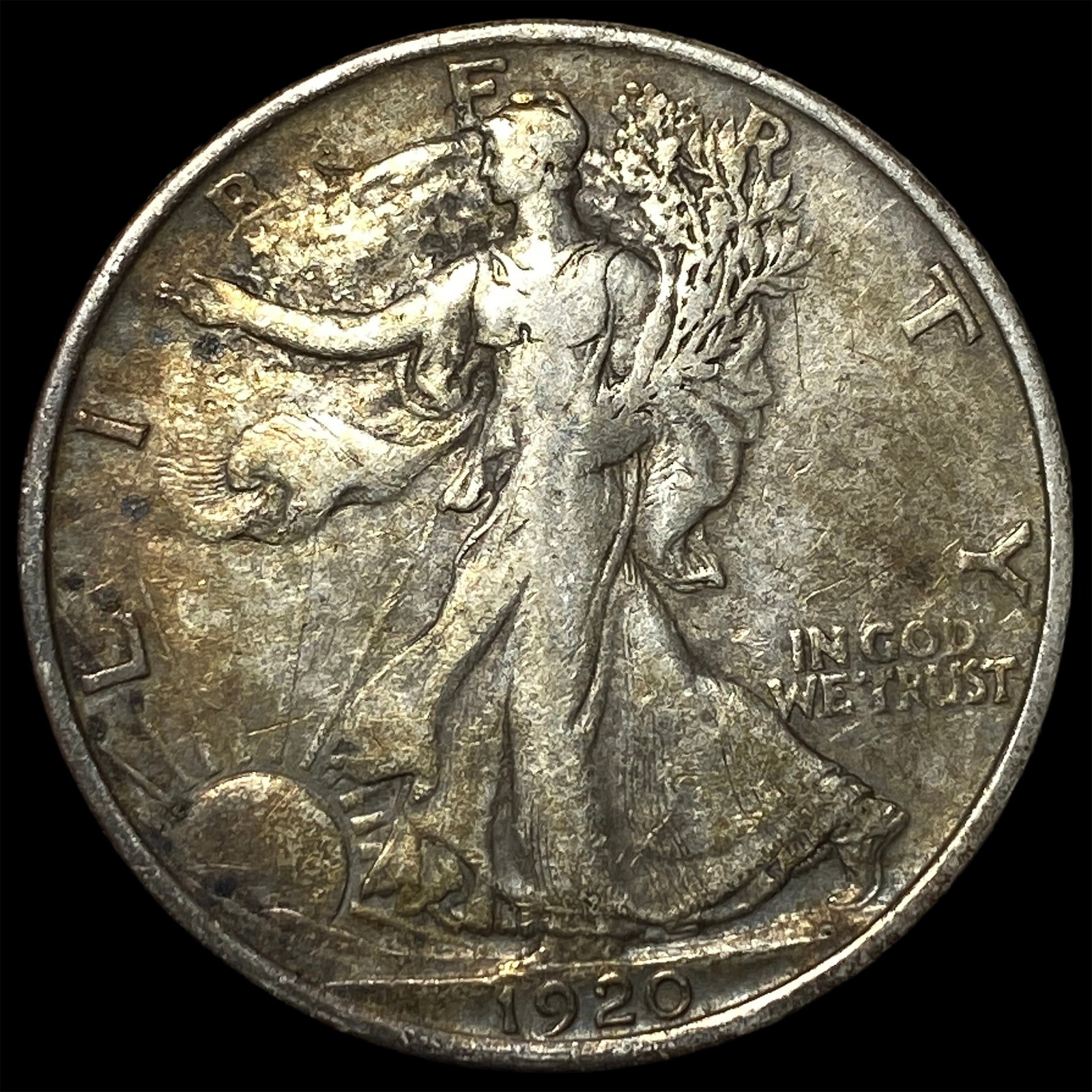 1920 Silver Half Dollar Walking Liberty HIGH GRADE: 1920 Silver Half Dollar Walking Liberty HIGH GRADE