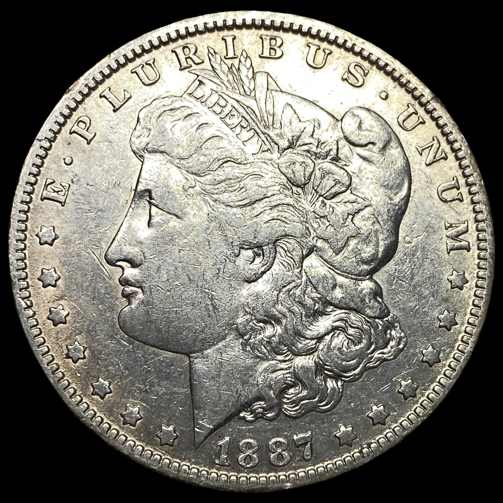 1887 Morgan Silver Dollar CHOICE AU: 1887 Morgan Silver Dollar CHOICE AU