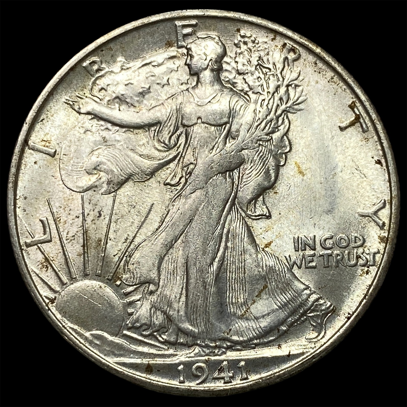 1941-S Silver Walking Liberty Half Dollar UNCIRCULATED: 1941-S Silver Walking Liberty Half Dollar UNCIRCULATED