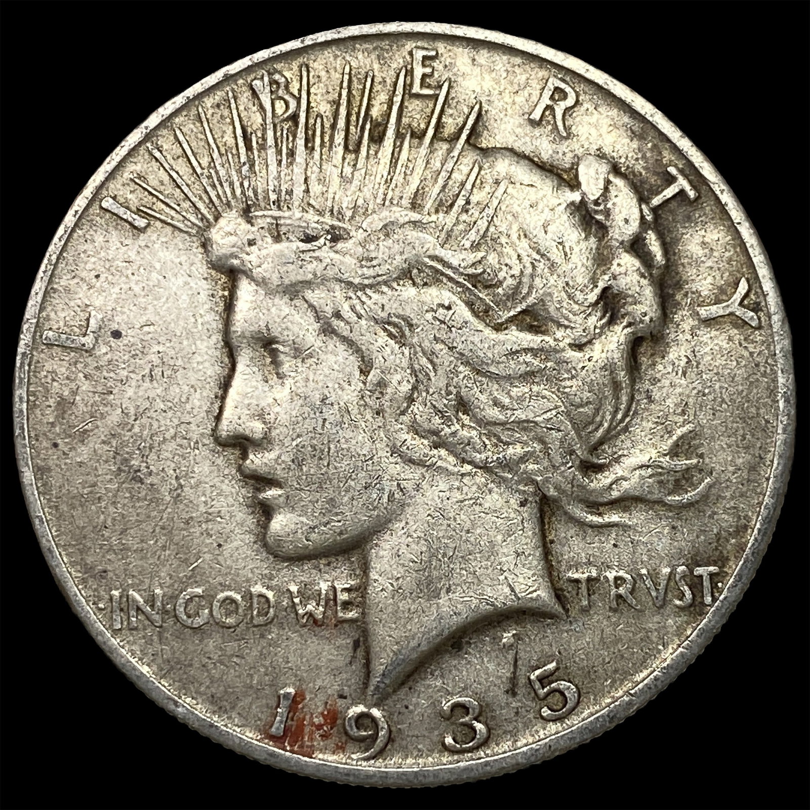 1935-S Silver Peace Dollar NEARLY UNCIRCULATED: 1935-S Silver Peace Dollar NEARLY UNCIRCULATED