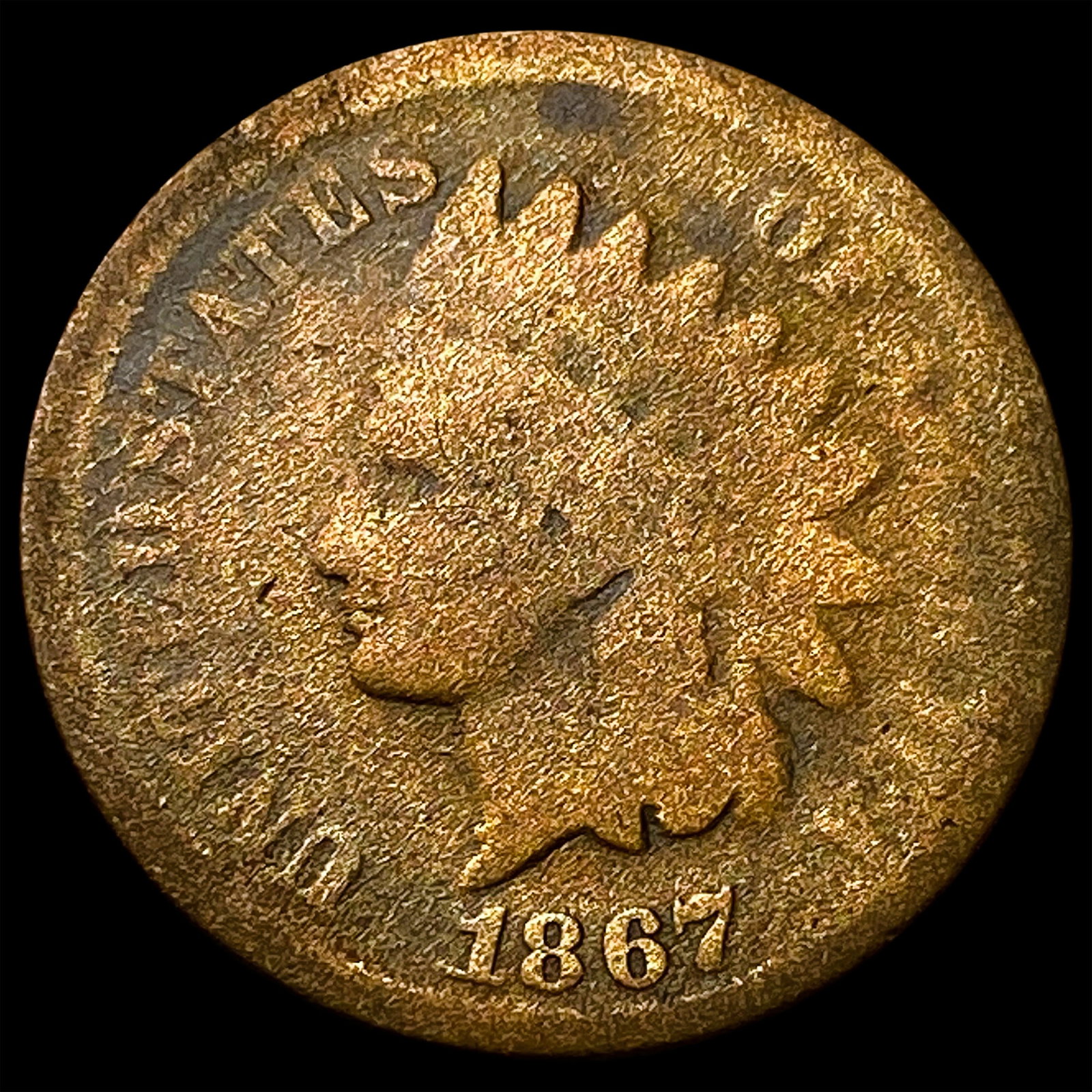 1867 Indian Head Cent NICELY CIRCULATED: 1867 Indian Head Cent NICELY CIRCULATED