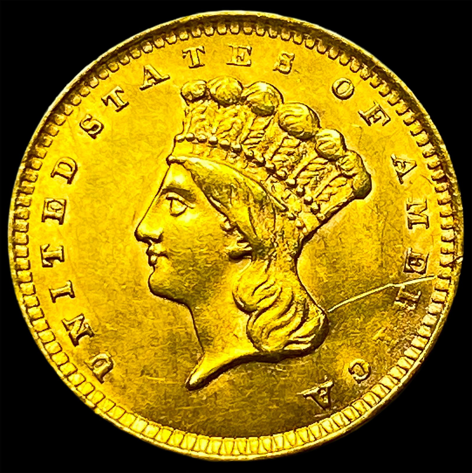 1856 Gold $1 Indian Princess Head Type 2 UNCIRCULATED: 1856 Gold $1 Indian Princess Head Type 2 UNCIRCULATED
