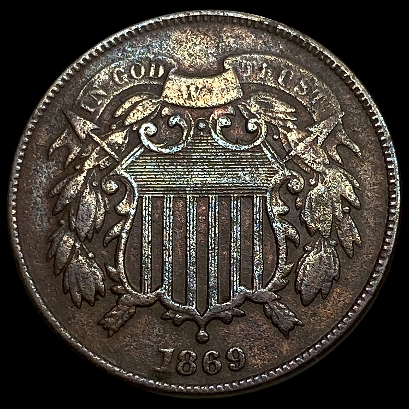1869 Two-Cent Piece LIGHTLY CIRCULATED (1 of 2)