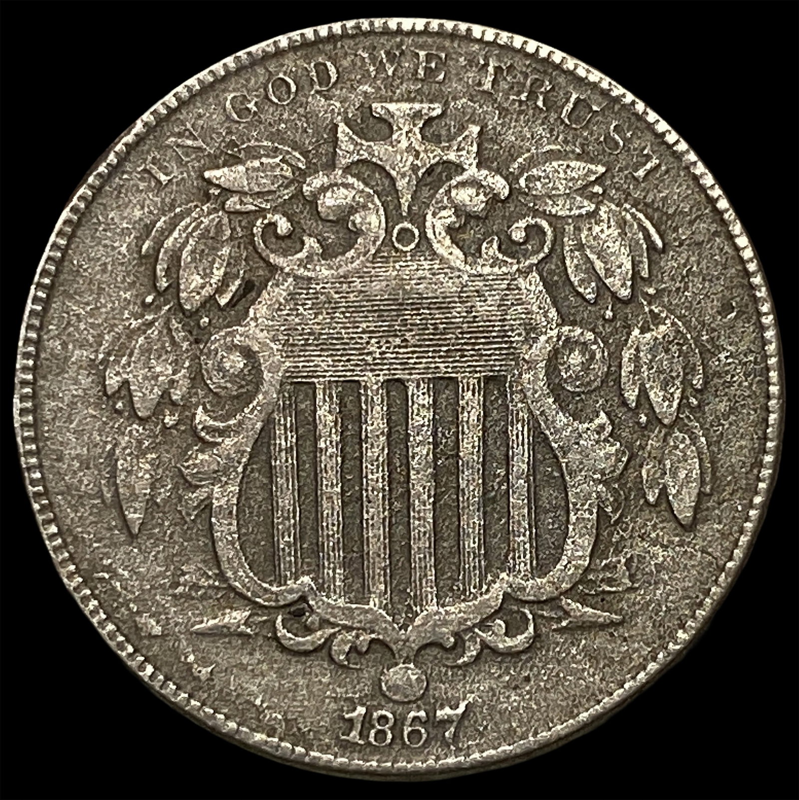 1867 Shield Nickel HIGH GRADE (1 of 2)