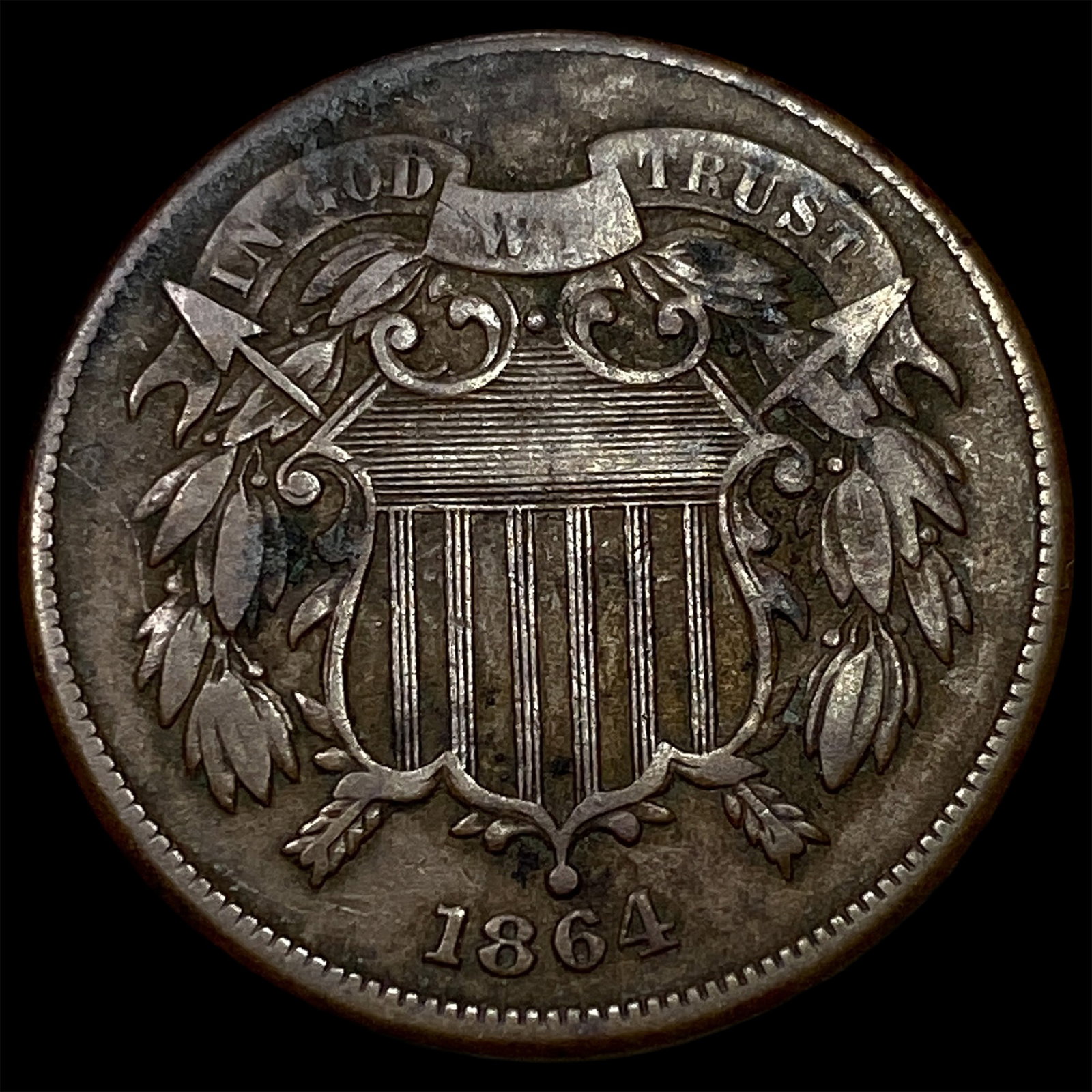 1864 Two-Cent Piece LIGHTLY CIRCULATED (1 of 2)
