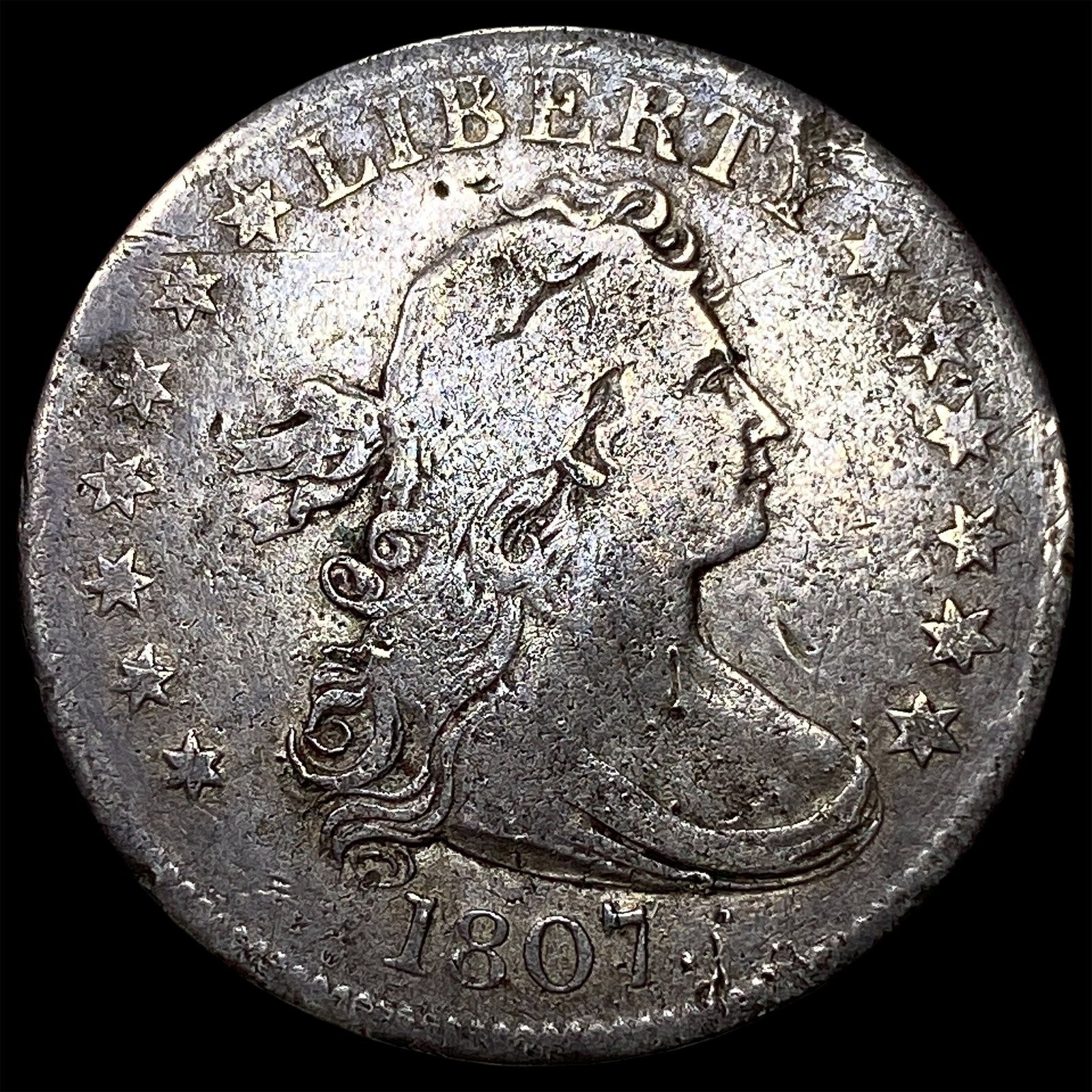 1807 Draped Bust Quarter NEARLY UNCIRCULATED (1 of 2)