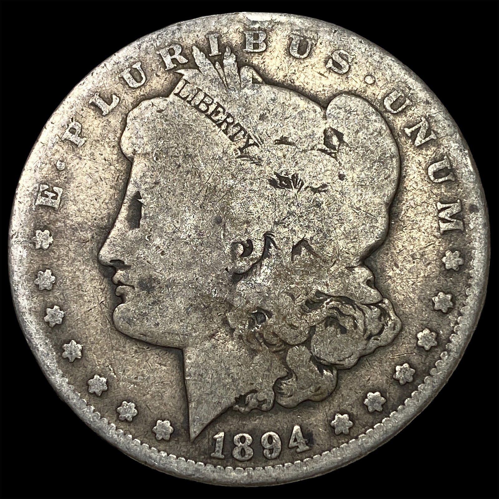 1894-S Silver Morgan Dollar NICELY CIRCULATED: 1894-S Silver Morgan Dollar NICELY CIRCULATED