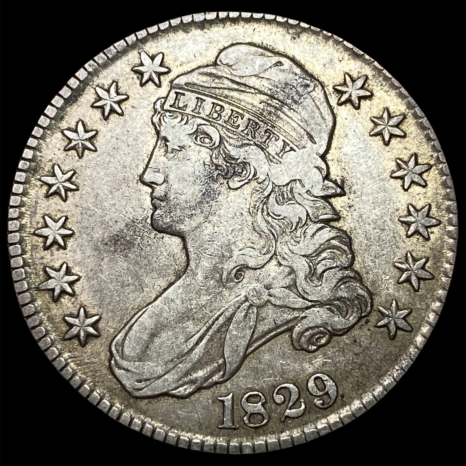 1829 Capped Bust Half Dollar NEARLY UNCIRCULATED (1 of 2)