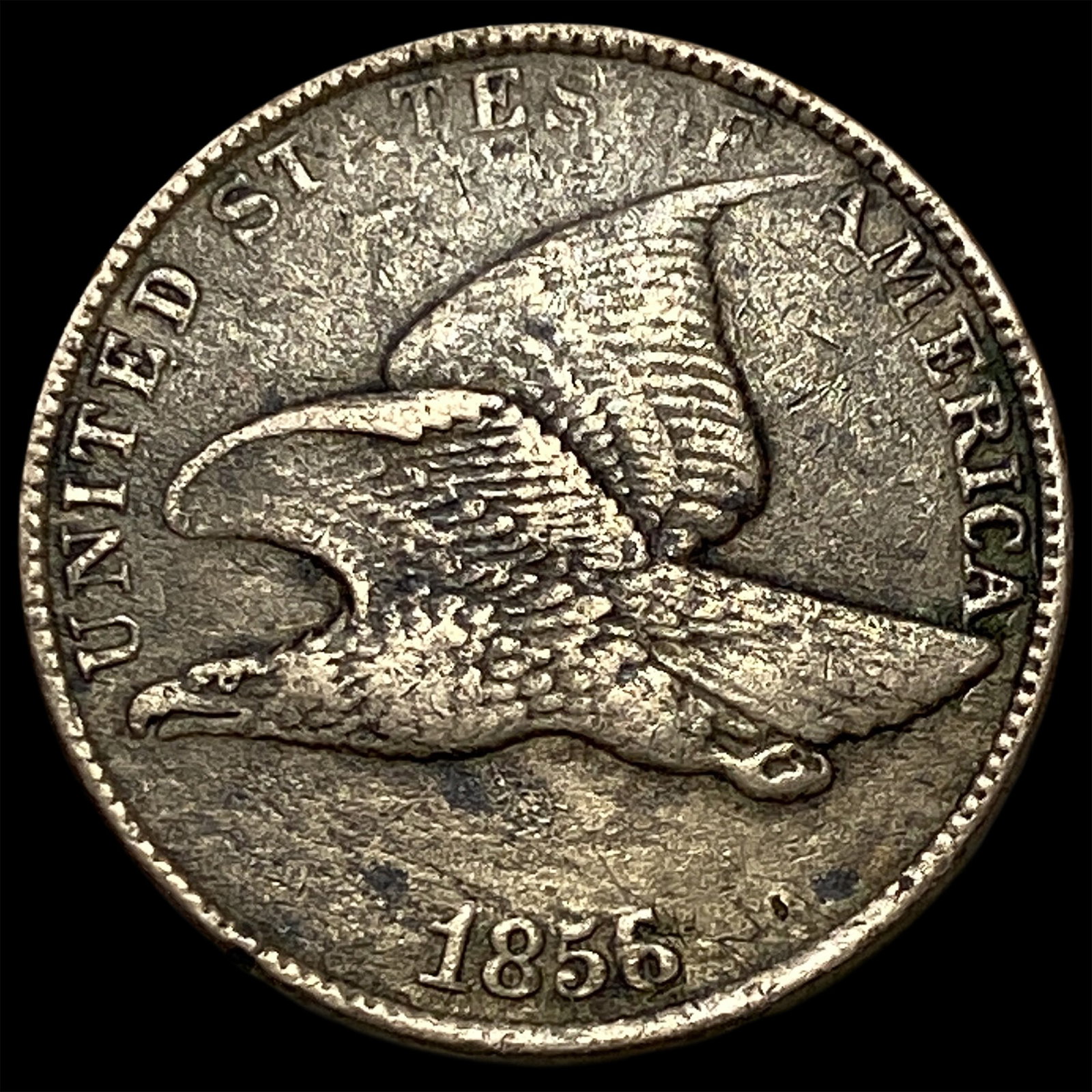 1856 Flying Eagle Cent NEARLY UNCIRCULATED: 1856 Flying Eagle Cent NEARLY UNCIRCULATED