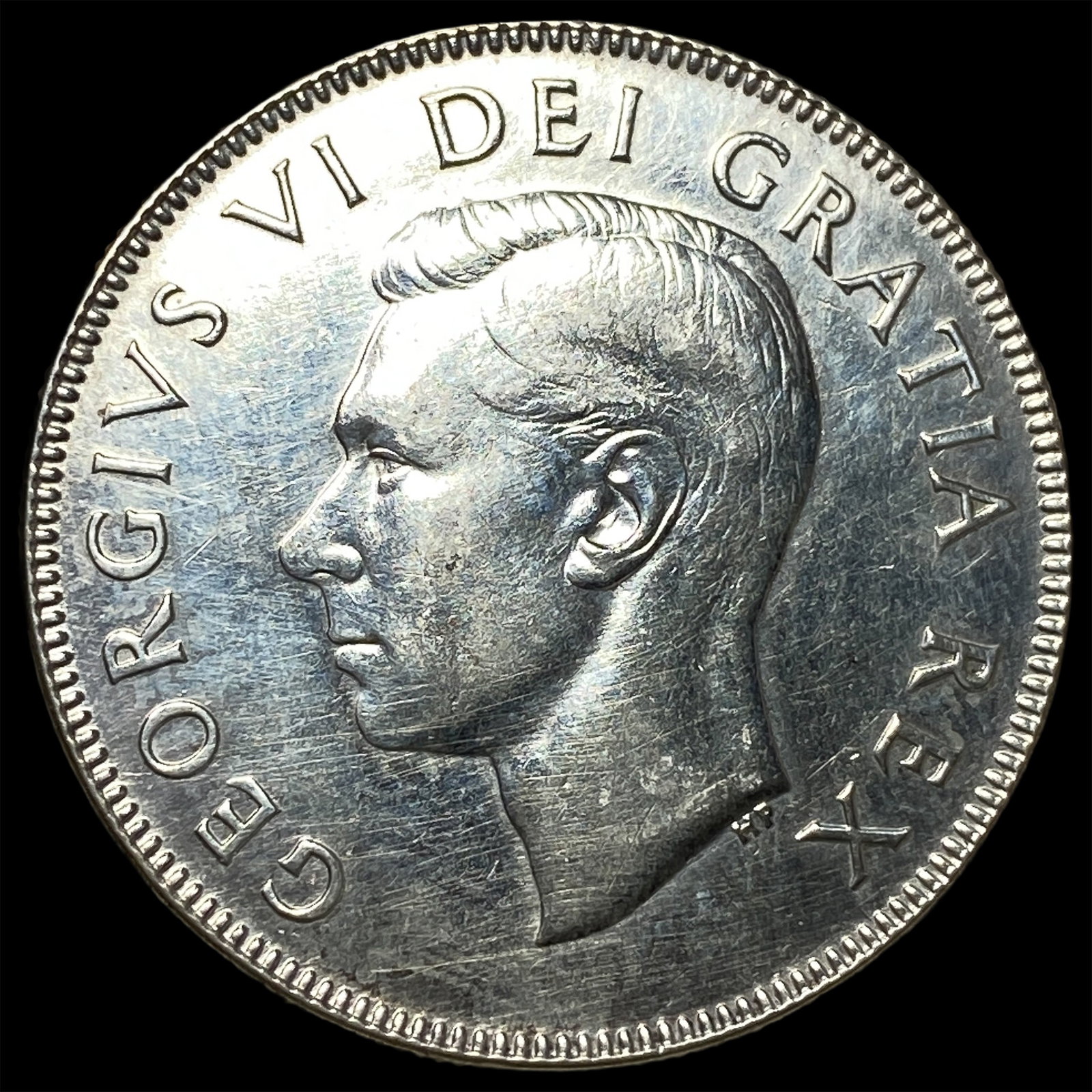 1948 Canada Silver 50 Cents NEARLY UNCIRCULATED: 1948 Canada Silver 50 Cents NEARLY UNCIRCULATED