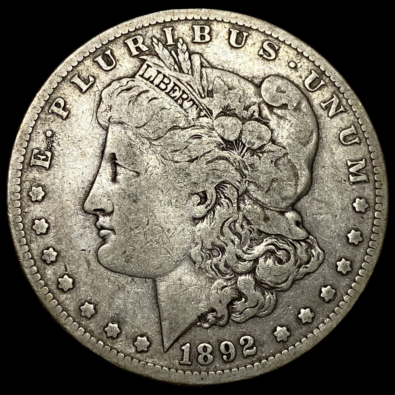 1892-S Silver Morgan Dollar LIGHTLY CIRCULATED: 1892-S Silver Morgan Dollar LIGHTLY CIRCULATED