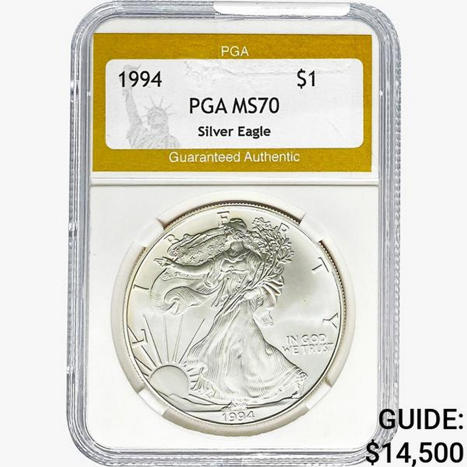 1994 American Silver Eagle PGA MS70: 1994 American Silver Eagle PGA MS70