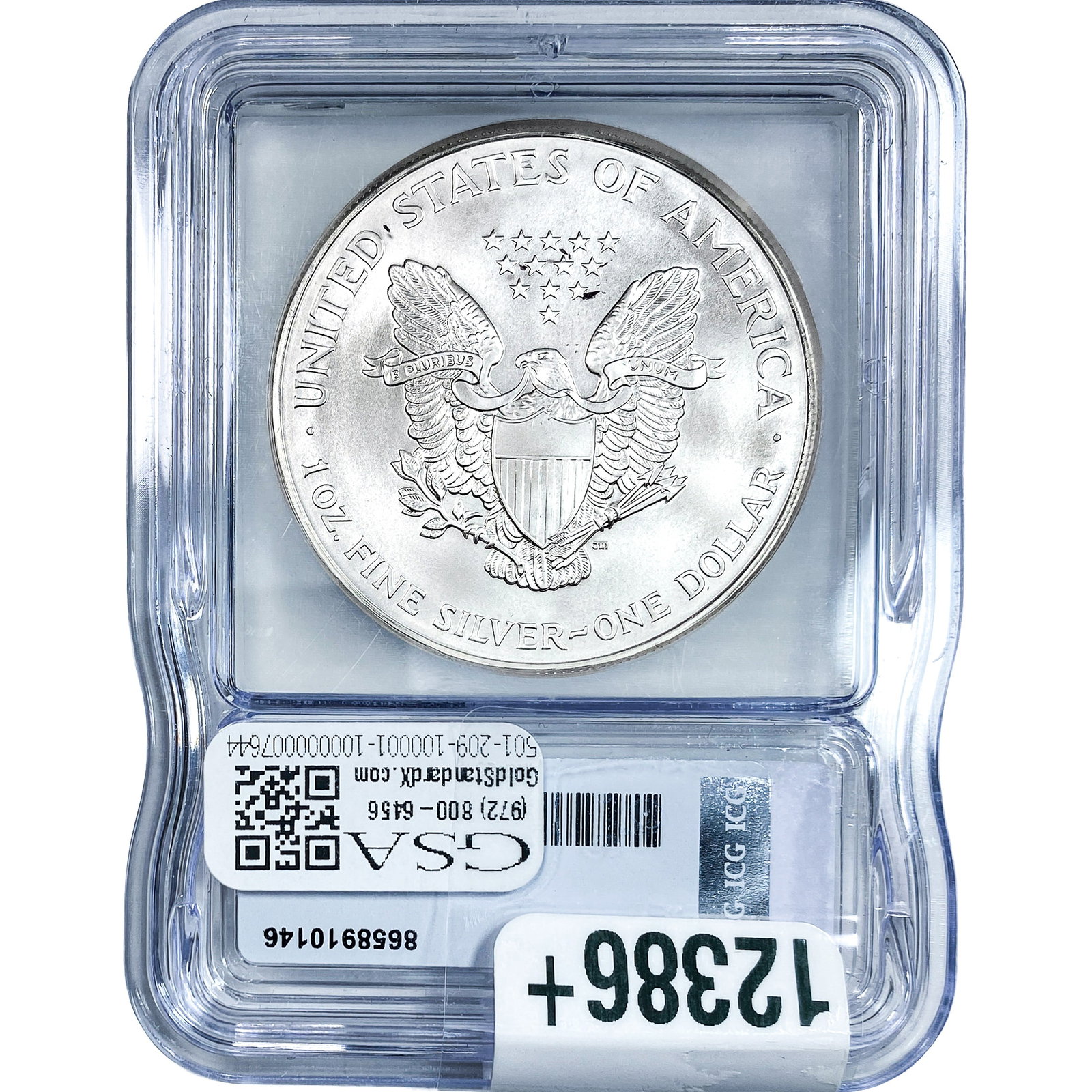 1999 Silver Eagle ICG MS70 - 2