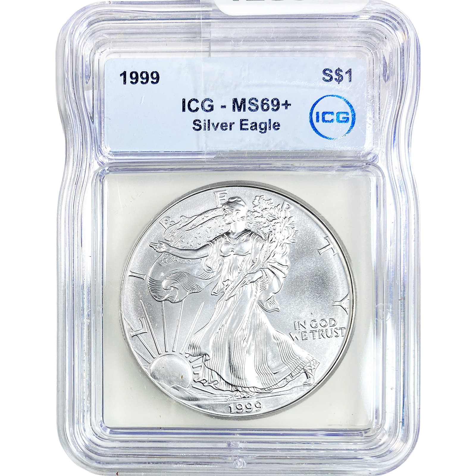 1999 Silver Eagle ICG MS69+ (1 of 4)