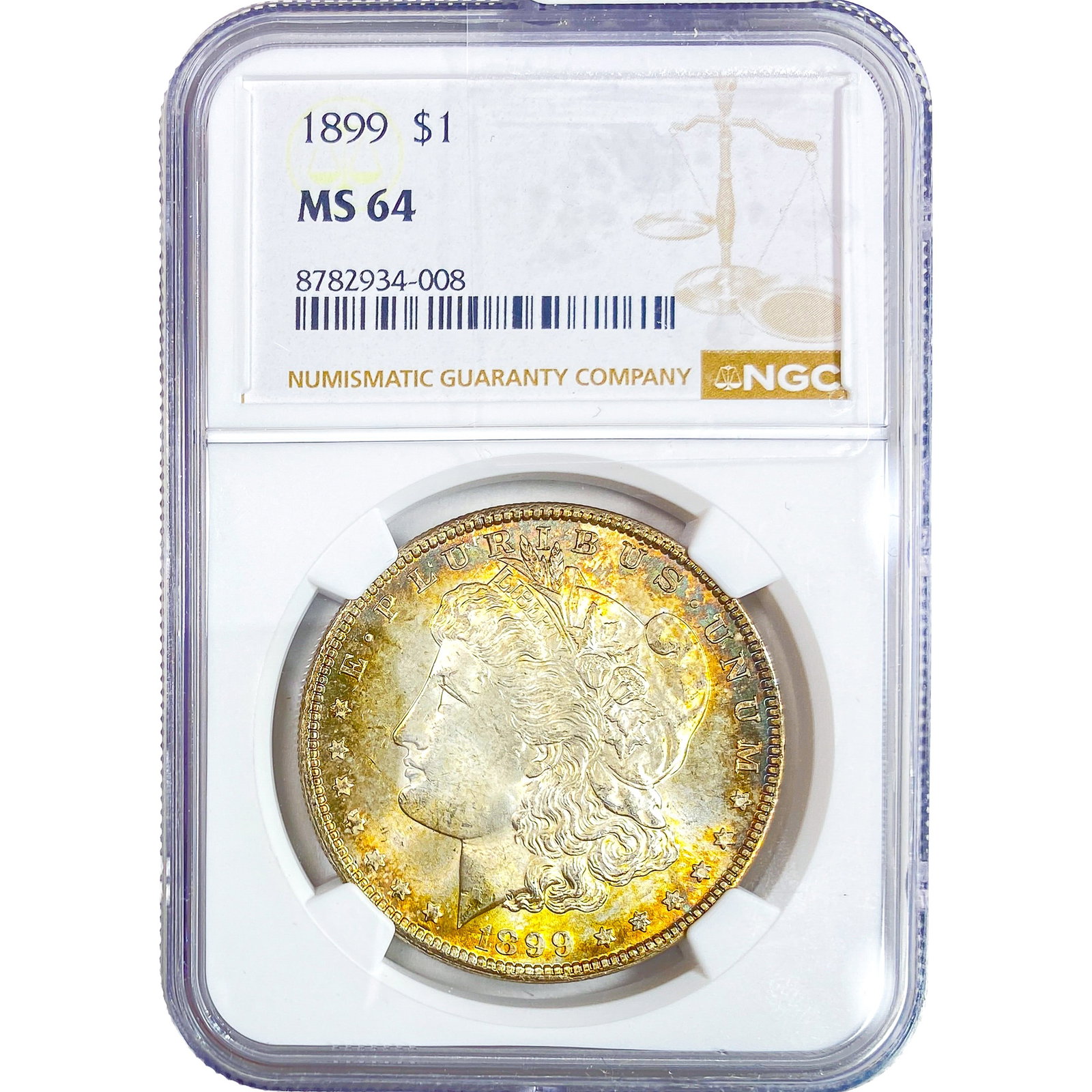 1899 Morgan Silver Dollar NGC MS64: 1899 Morgan Silver Dollar NGC MS64