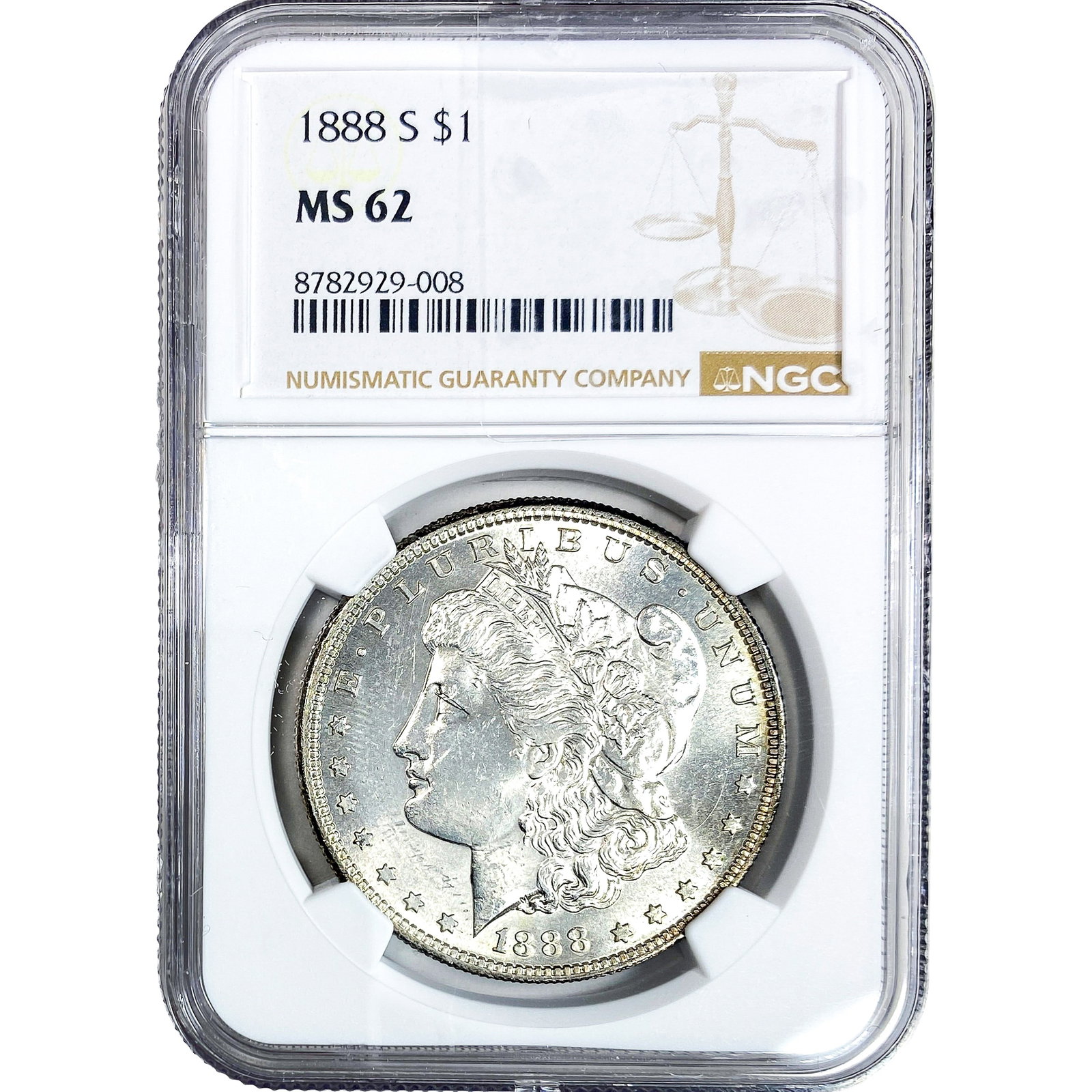 1888-S Morgan Silver Dollar NGC MS62 (1 of 4)