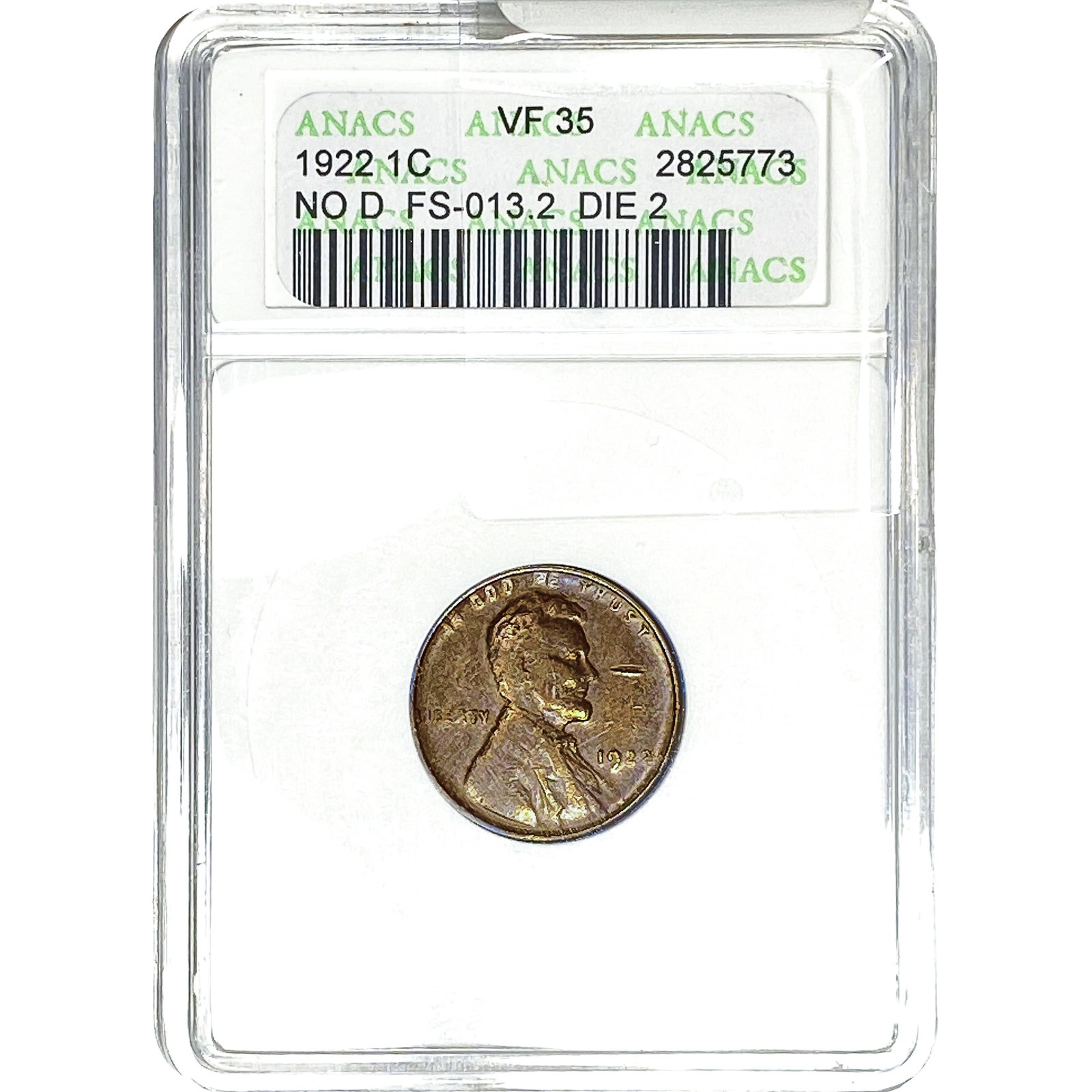 1922 No D Wheat Cent ANACS VF35 (1 of 4)