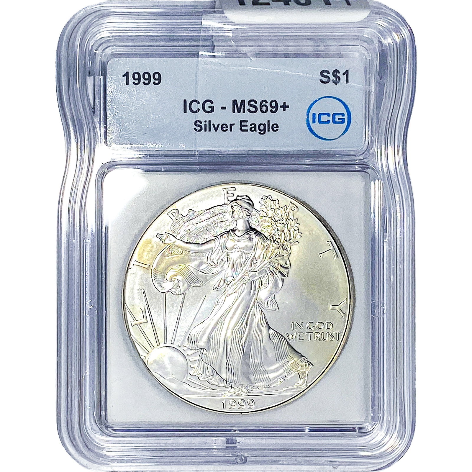 1999 Silver Eagle ICG MS69+: 1999 Silver Eagle ICG MS69+