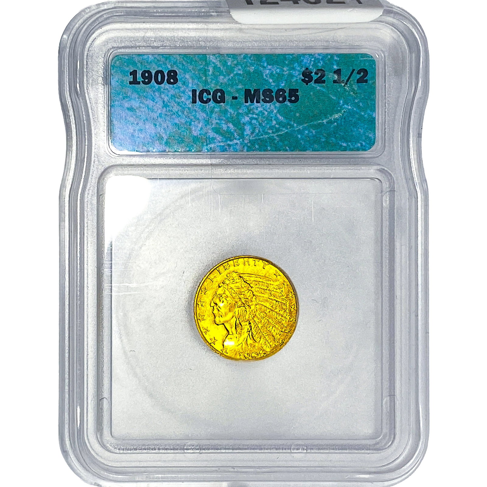 1908 $2.50 Gold Quarter Eagle ICG MS65: 1908 $2.50 Gold Quarter Eagle ICG MS65
