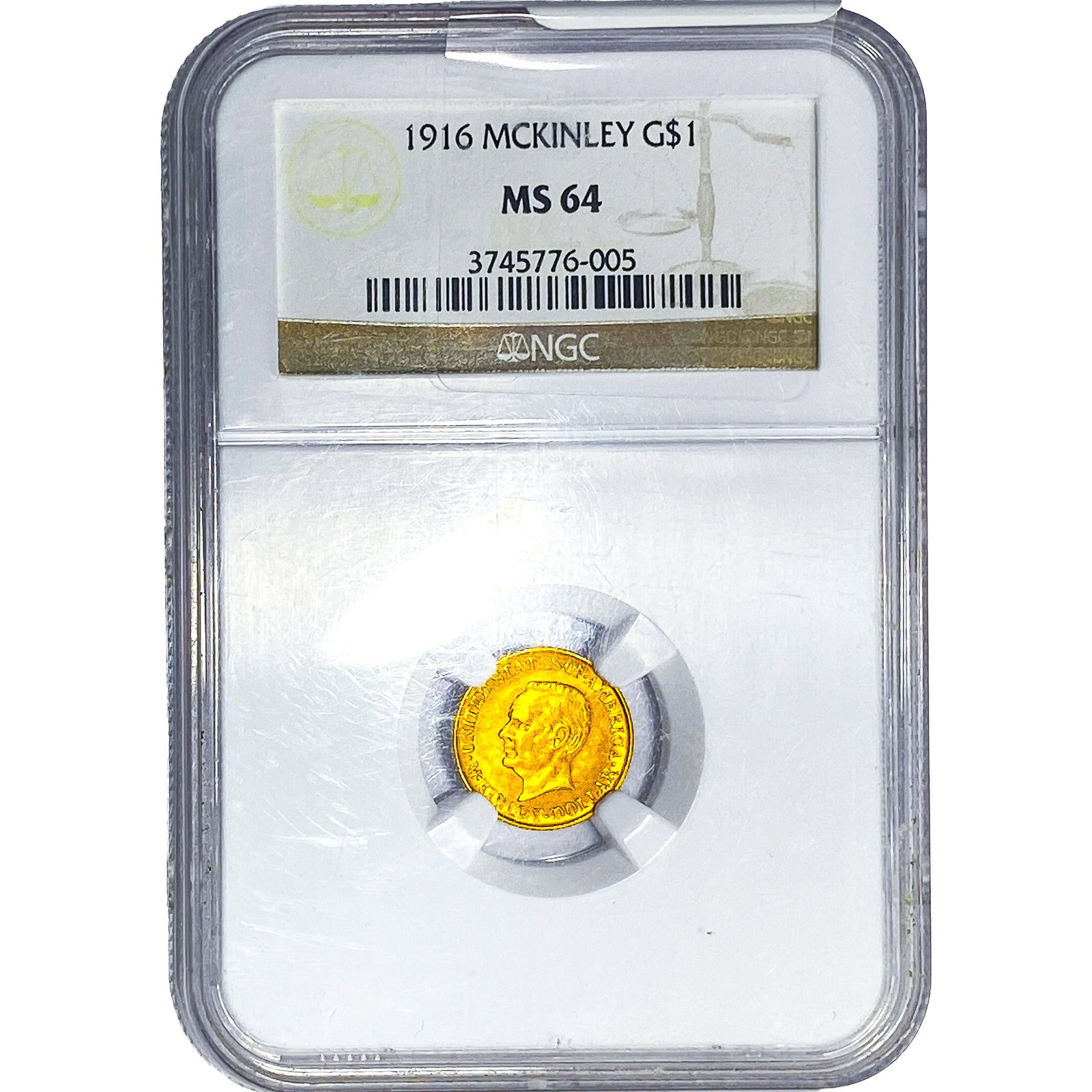 1916 McKinley Rare Gold Dollar NGC MS64 (1 of 4)